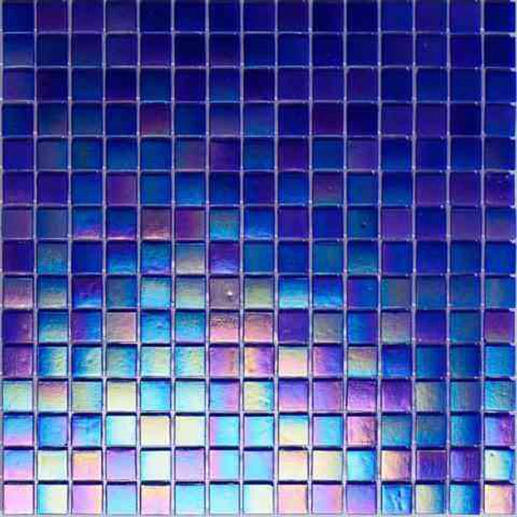 Apollo Tile APLPE88BL516A Nacreous Royal Blue 12-in x 12-in Glossy Glass Patterned Mosaic Floor and Wall Tile (20-sq. ft/ Carton)
