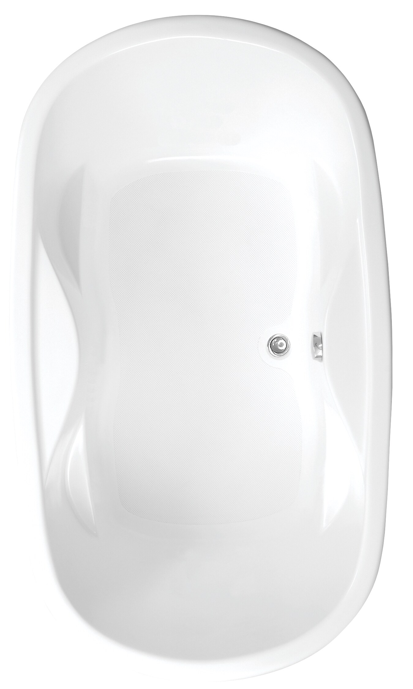 Mansfield 5527550000 Swirl-Way Luxury Series 36-in x 66-in White Acrylic Oval Drop-in Soaking bathtub ( Center Drain )