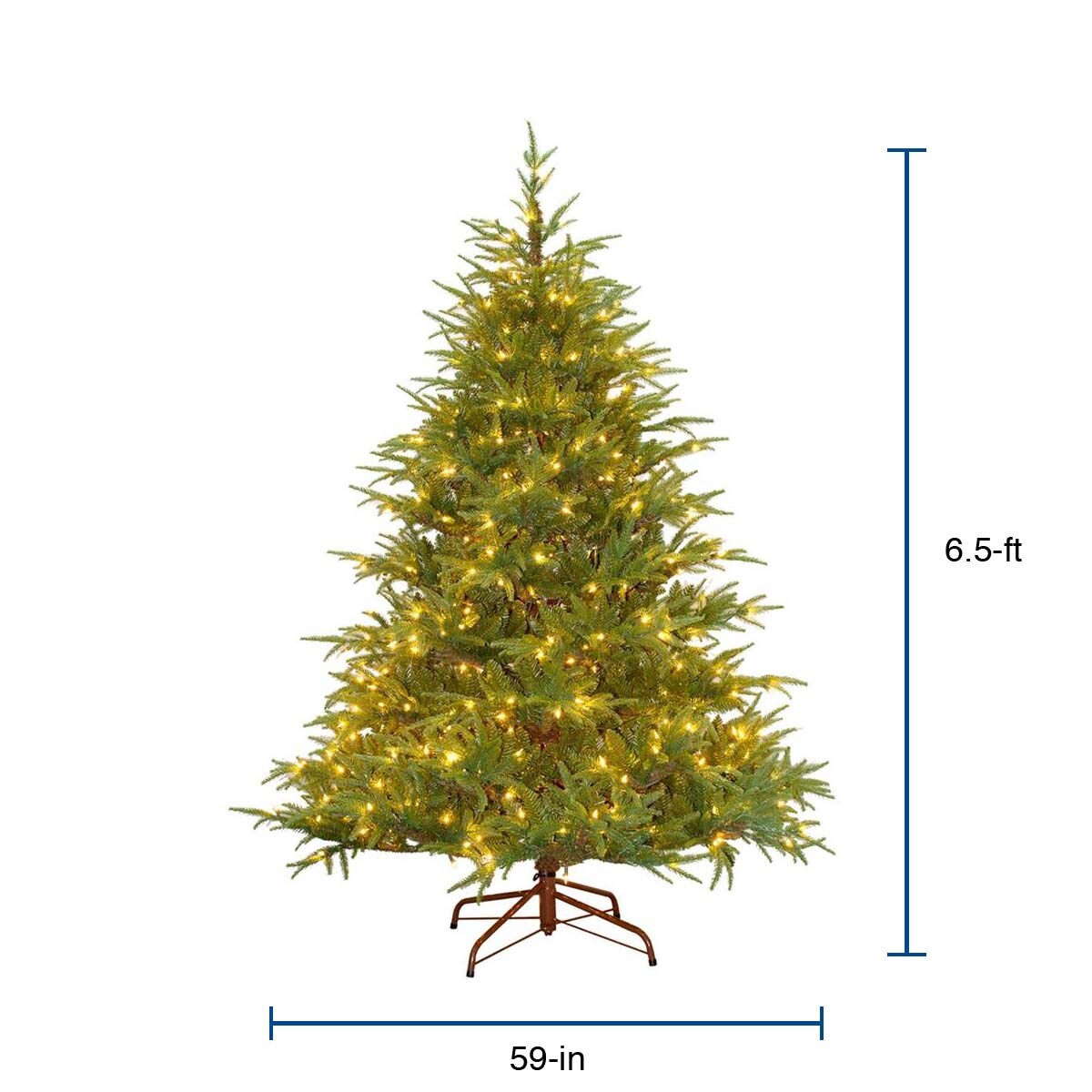 National Tree Company 6.5-ft Fraser Fir Pre-lit Artificial Christmas ...