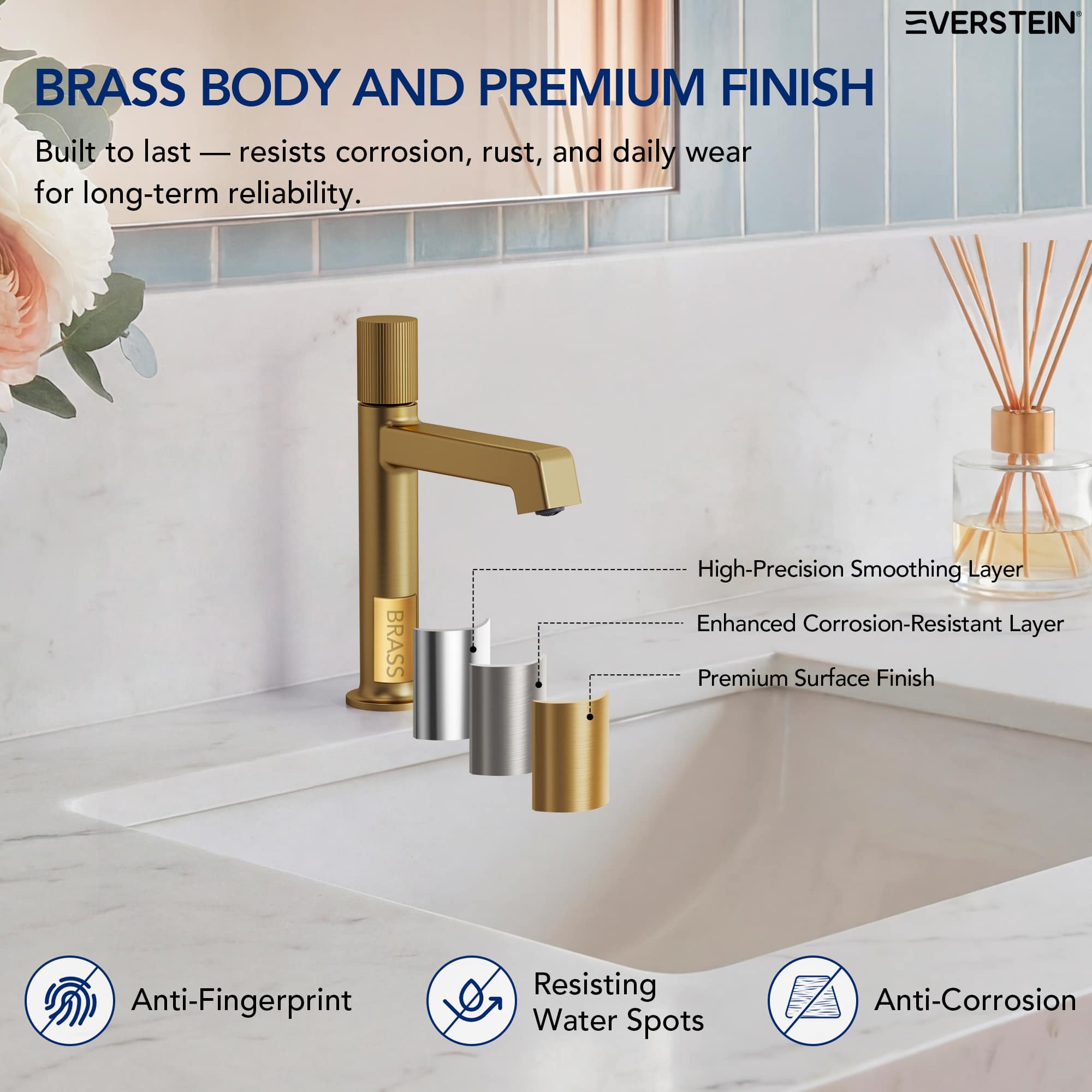 EVERSTEIN SFS-1307B-GD Lavatory-Faucets - View #6