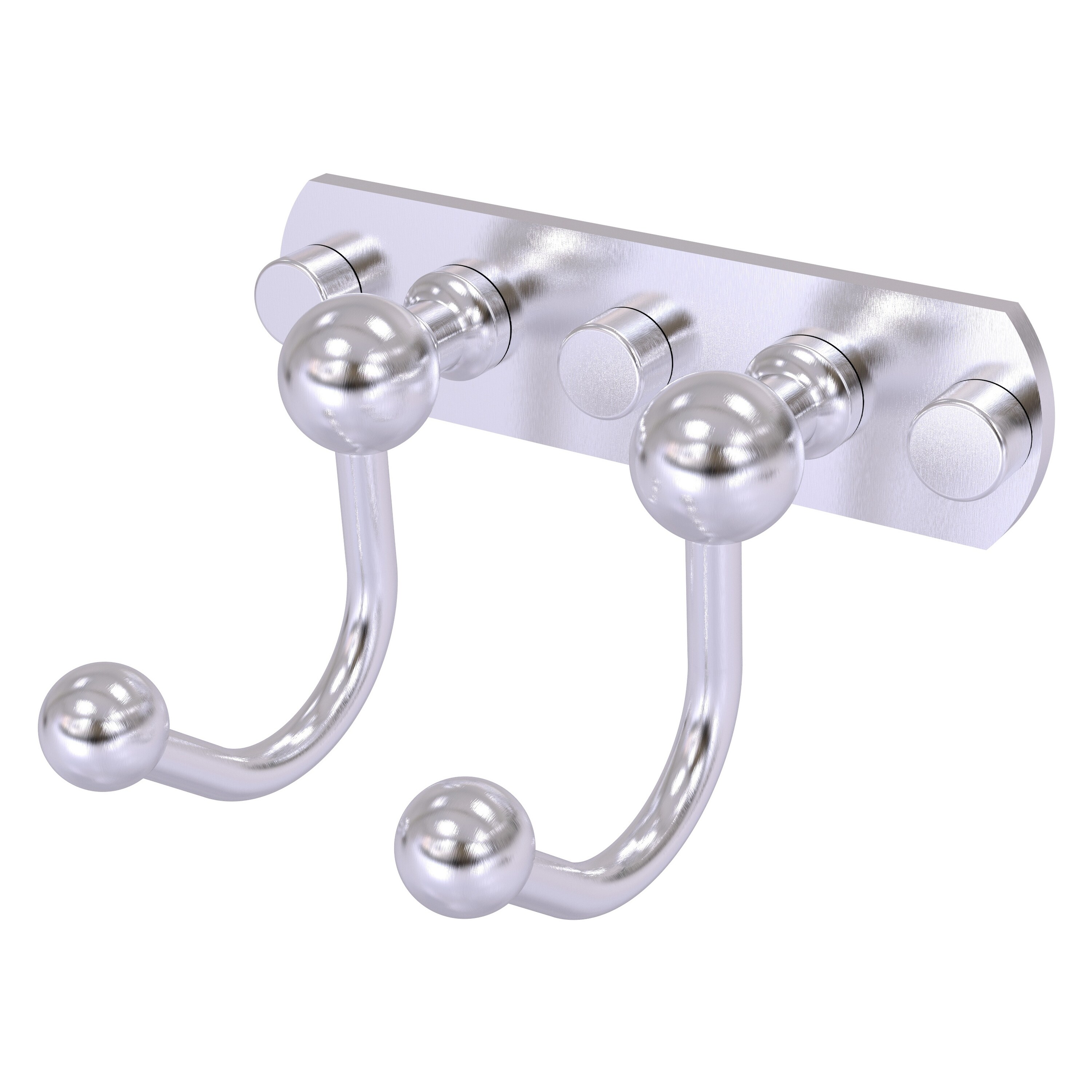 Allied Brass P1020-2-SCH Prestige Skyline Satin Chrome Double -Hook Wall mount Towel Hook