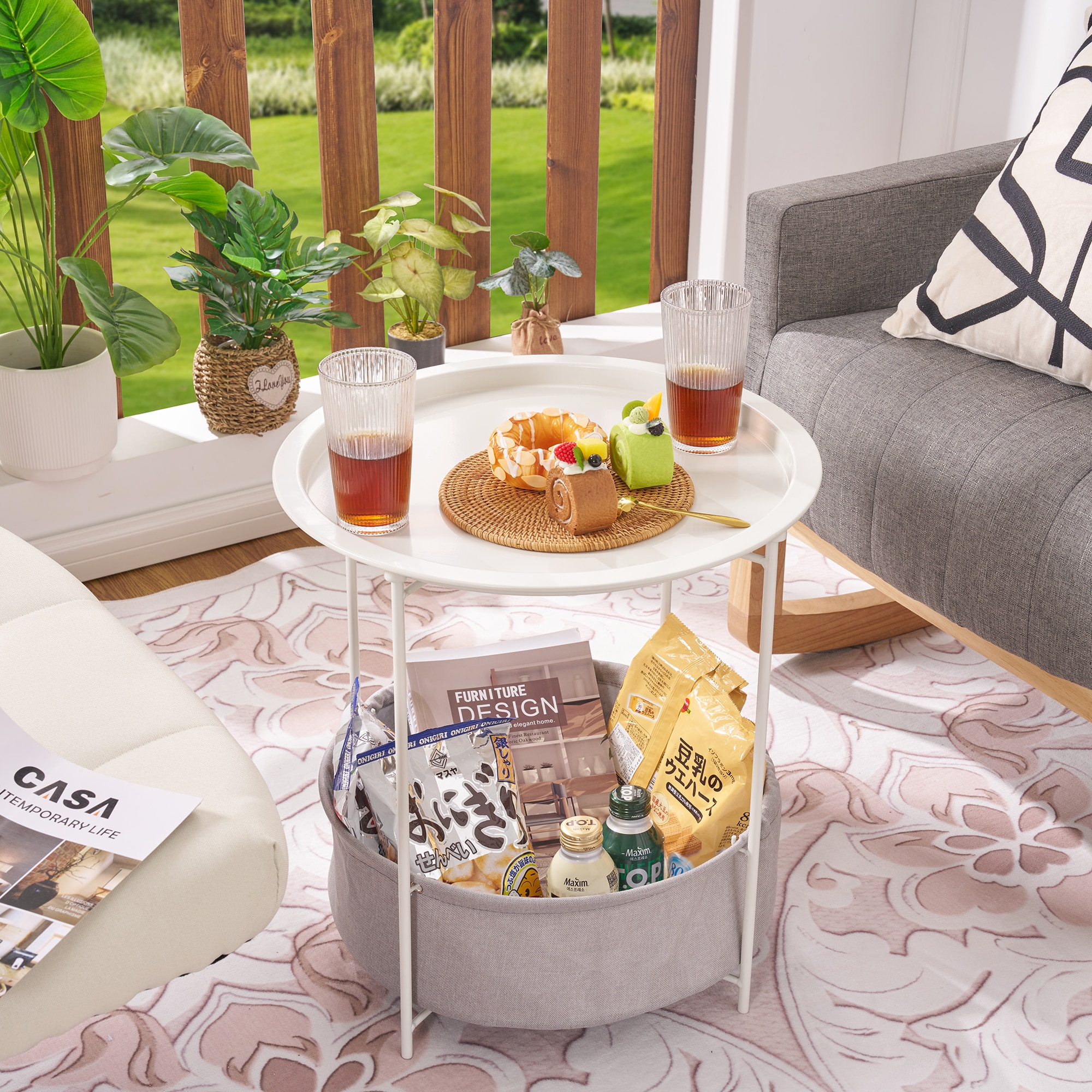 Vecelo LOE-XJM-MD02-GRY End-Tables - View #8