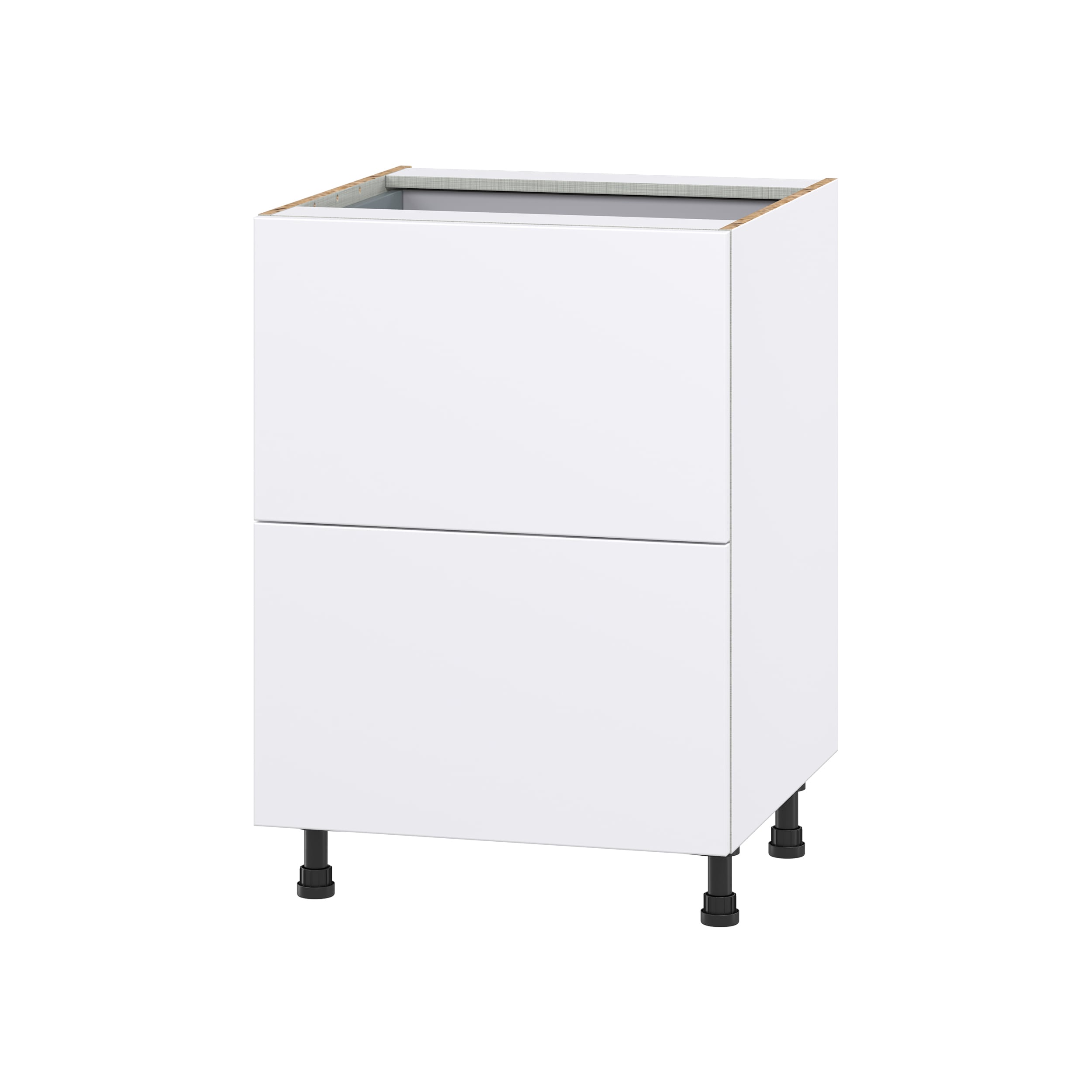 Hugo&Borg DSB2D24I1-LA Lasalle 24-in W x 34.5-in H x 24-in D Bright White Slab 3 -Drawers Drawer Base Fully assembled Cabinet (Flat Panel Slab)