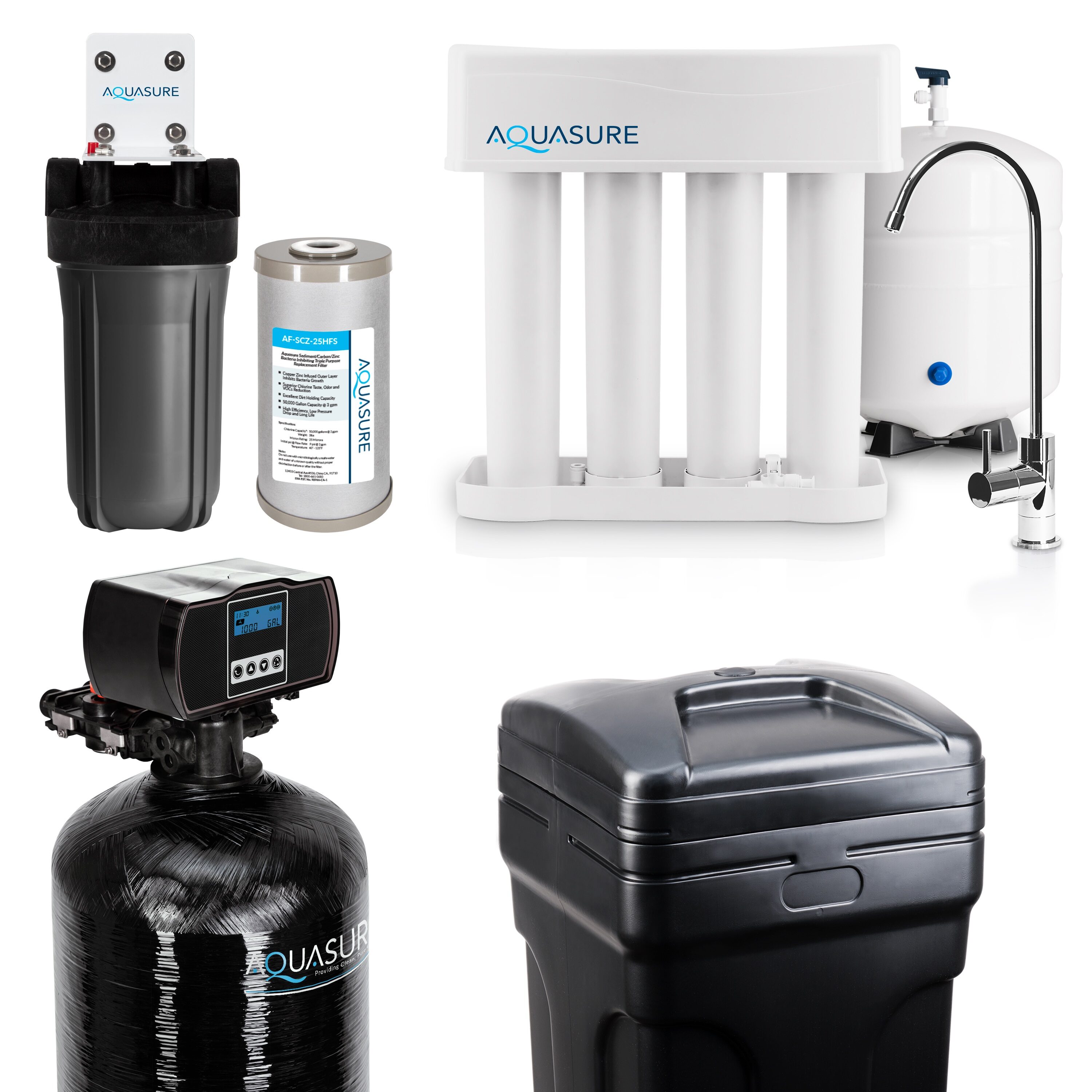 AQUASURE Harmony Fine Mesh Resin Bundle 64000-Grain Water Softener ...