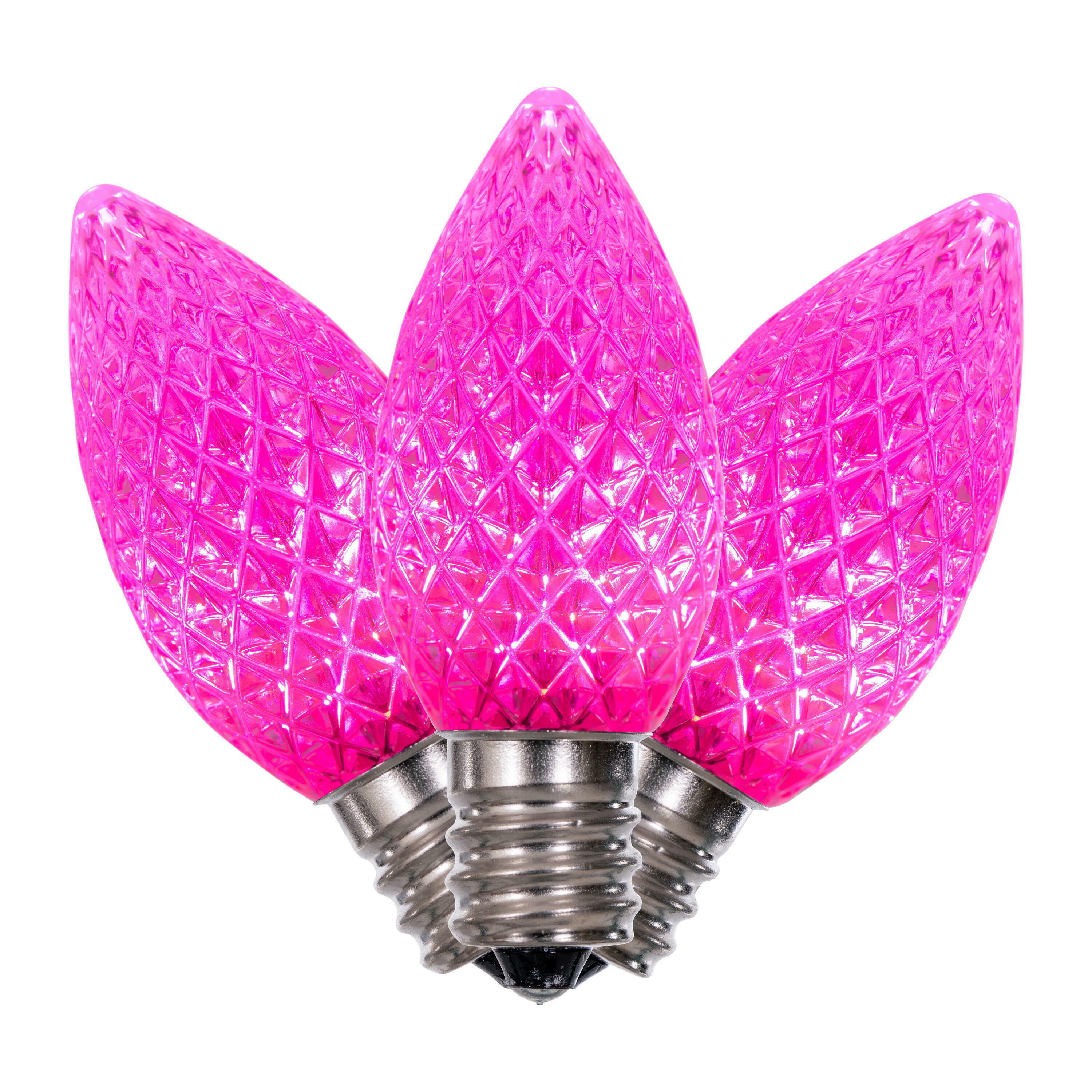 Vickerman XLEDC79-25 Indoor Pink LED C7 Assorted string light bulbs and fuses