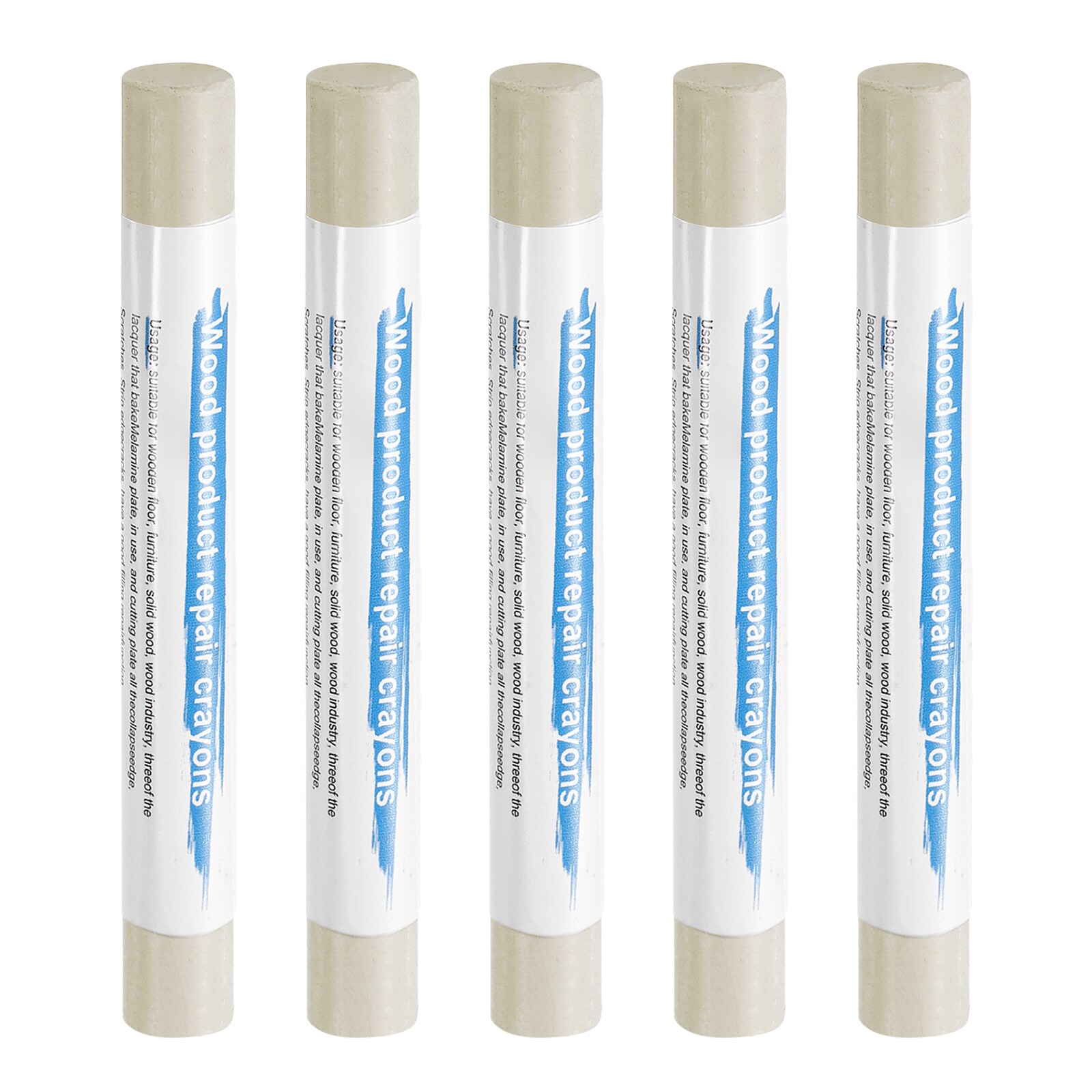 Harfington 5pcs Wood Filler Sticks Wooden Wax Touch Up Furniture Repair Crayons for Scratch Hole Wood Dark Sandalwood