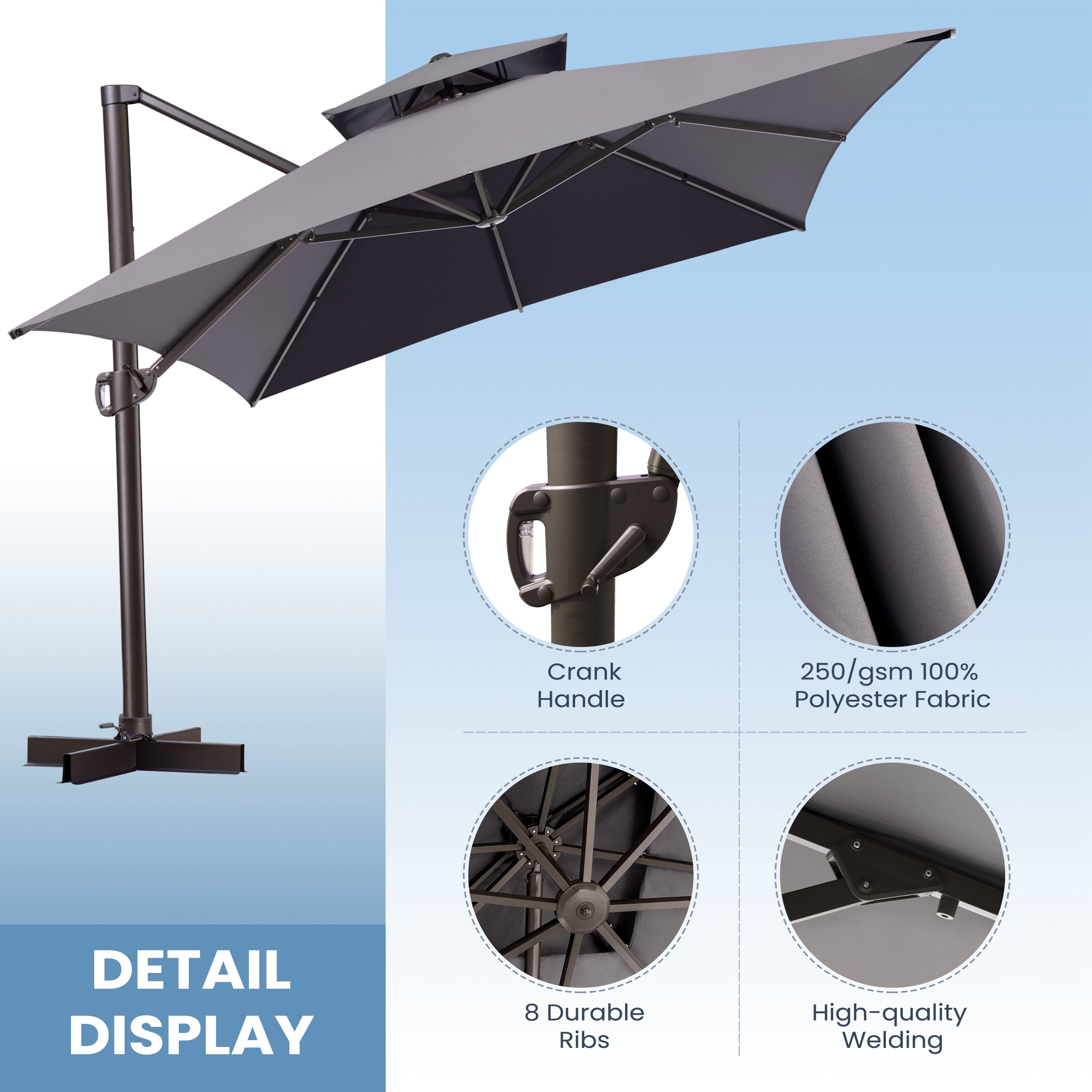 Crestlive Products CL-PU056DGY Umbrellas-2 - View #8