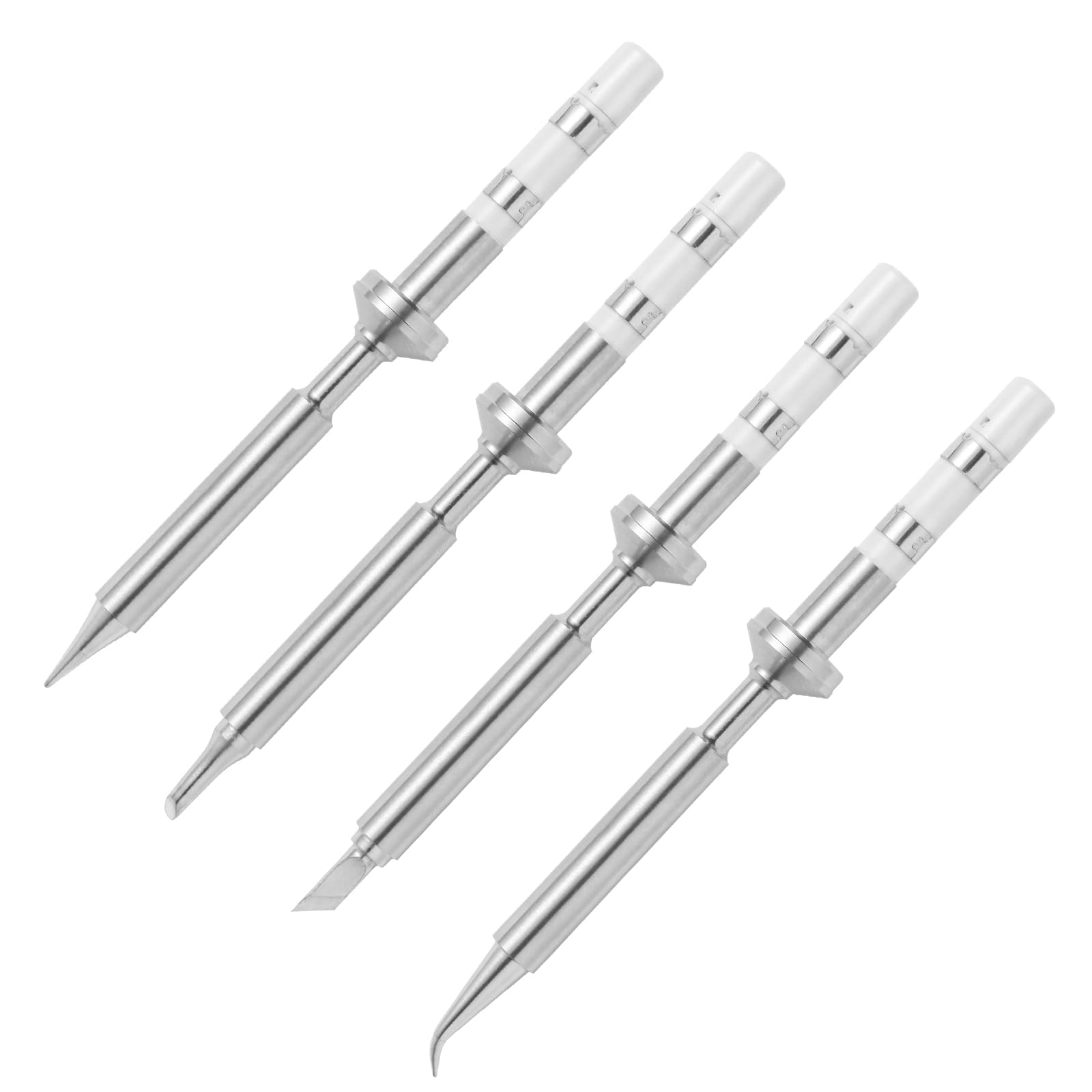 JOWEI Mini Pencil Soldering Iron Tips Replacement for Pinecil Micro Soldering Iron PTS200 TS100 Portable Solder Pen Tool Accessories 4 Pack #LJO0824E0144