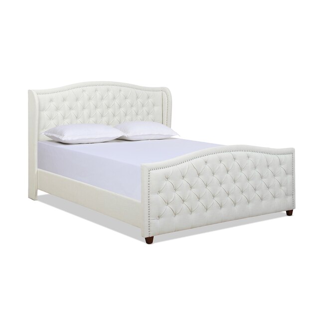 Jennifer Taylor Home, White Upholstered King Bed Set