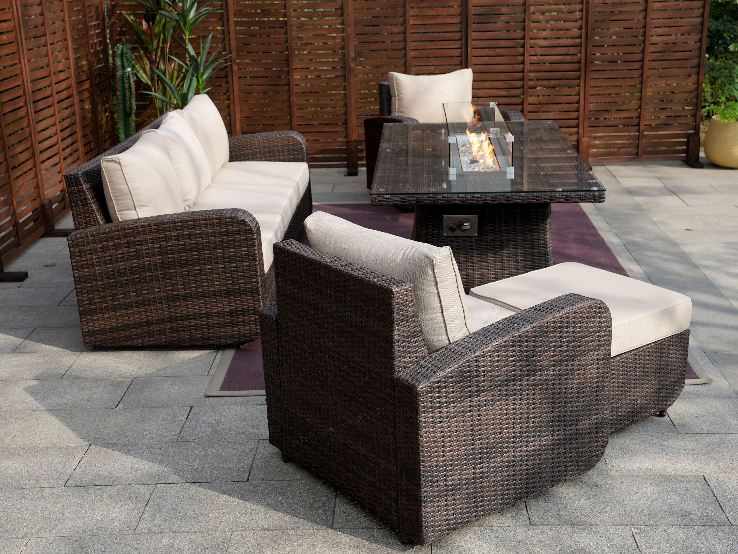 Moda Furnishings CMAG-1516R-BR Patio-Conversation-Sets - View #3