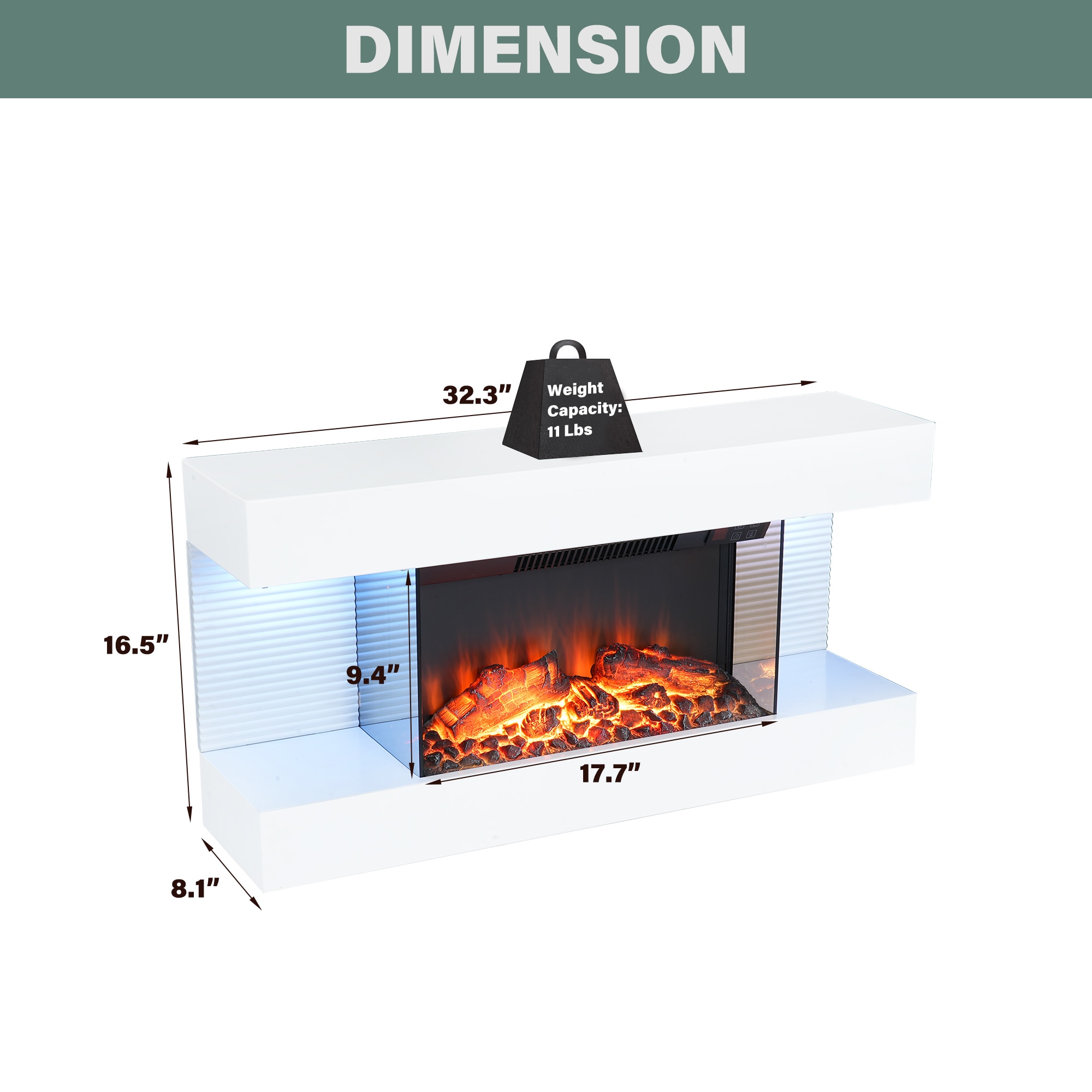 Mondawe OR-M6840B-TR Electric-Fireplaces - View #13