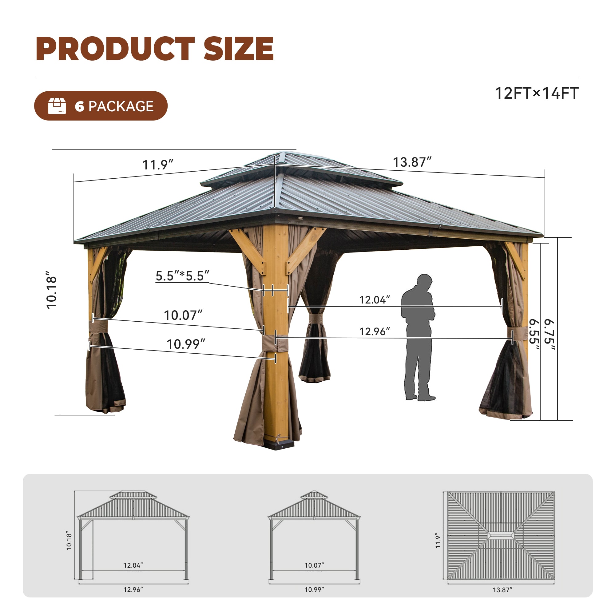 Dimakai DK-0605LC1131 Wood-Resin-Gazebos - View #10