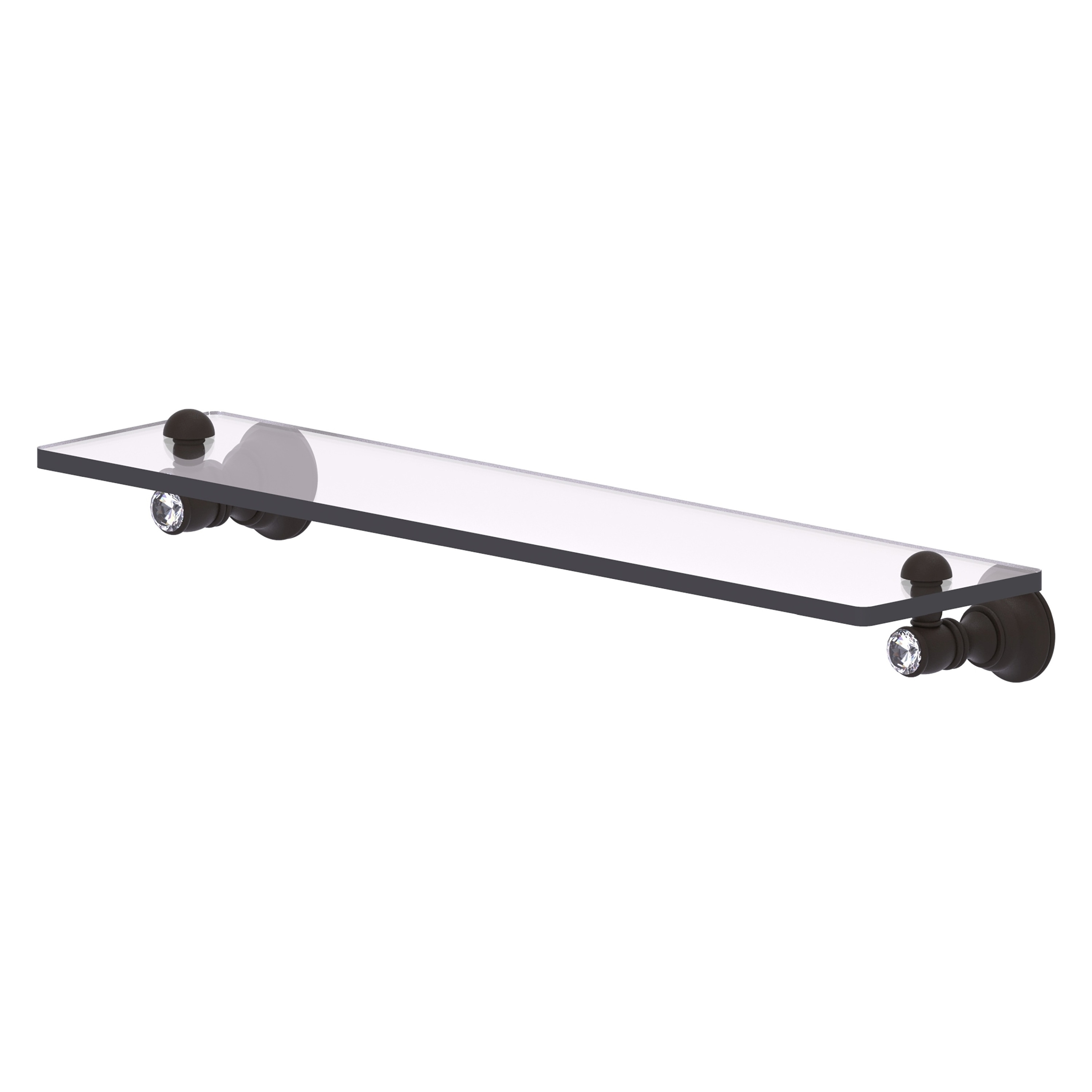 Allied Brass CC-1-22-ORB Carolina Crystal Oil Rubbed Bronze Wall mount Bathroom Shelf ( 22-in x 2.4-in x 5-in )