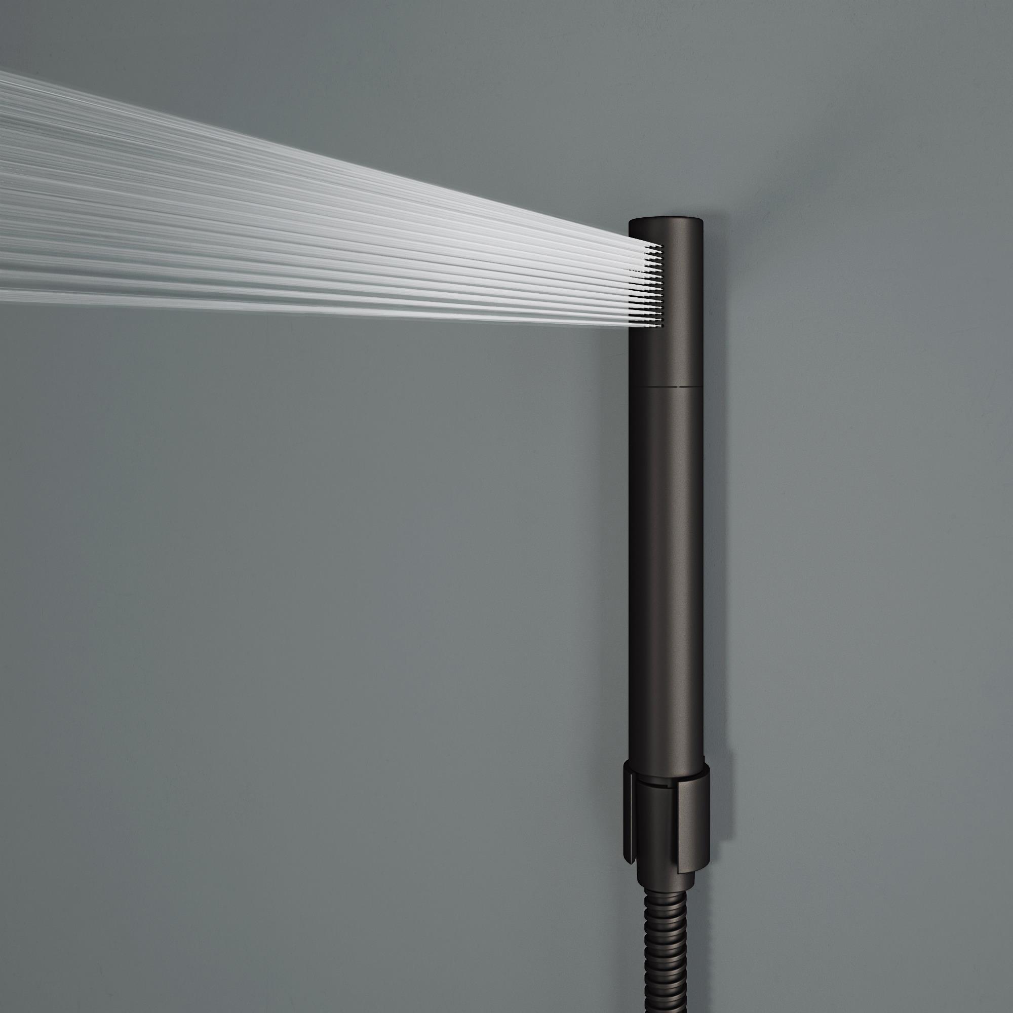 Orchid 39" Matte Black Aluminum Shower Panel System with Hand Wand