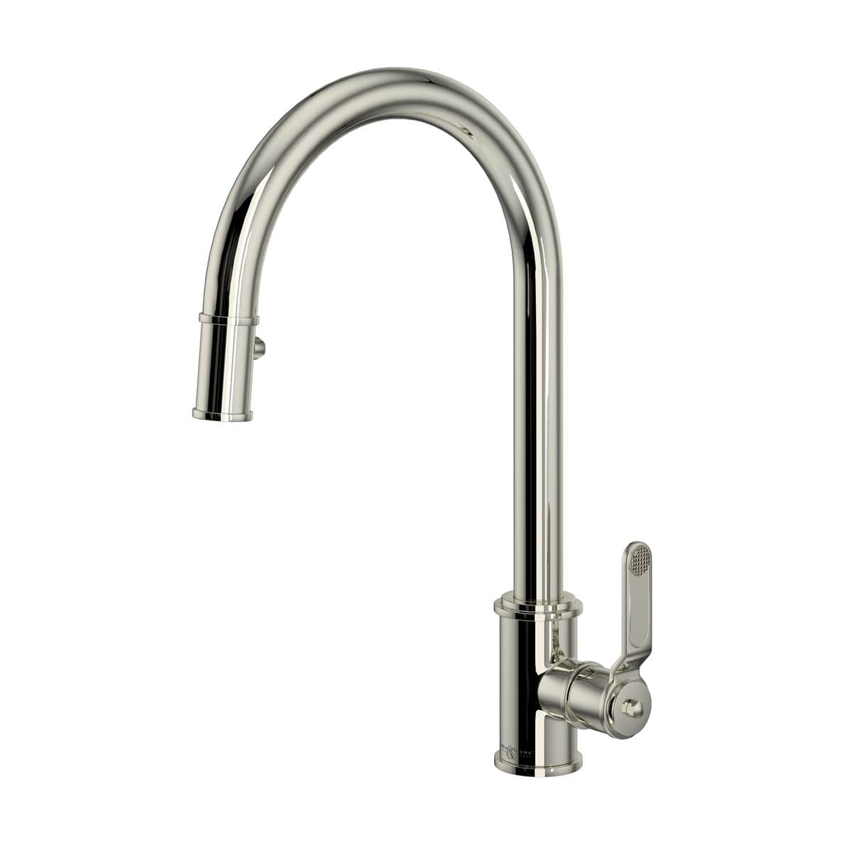 Rohl U.4544HT-PN-2 Armstrong 1.8 GPM Deck Mount Pull-Down Kitchen Faucet in Polished Nickel with Lever Handle