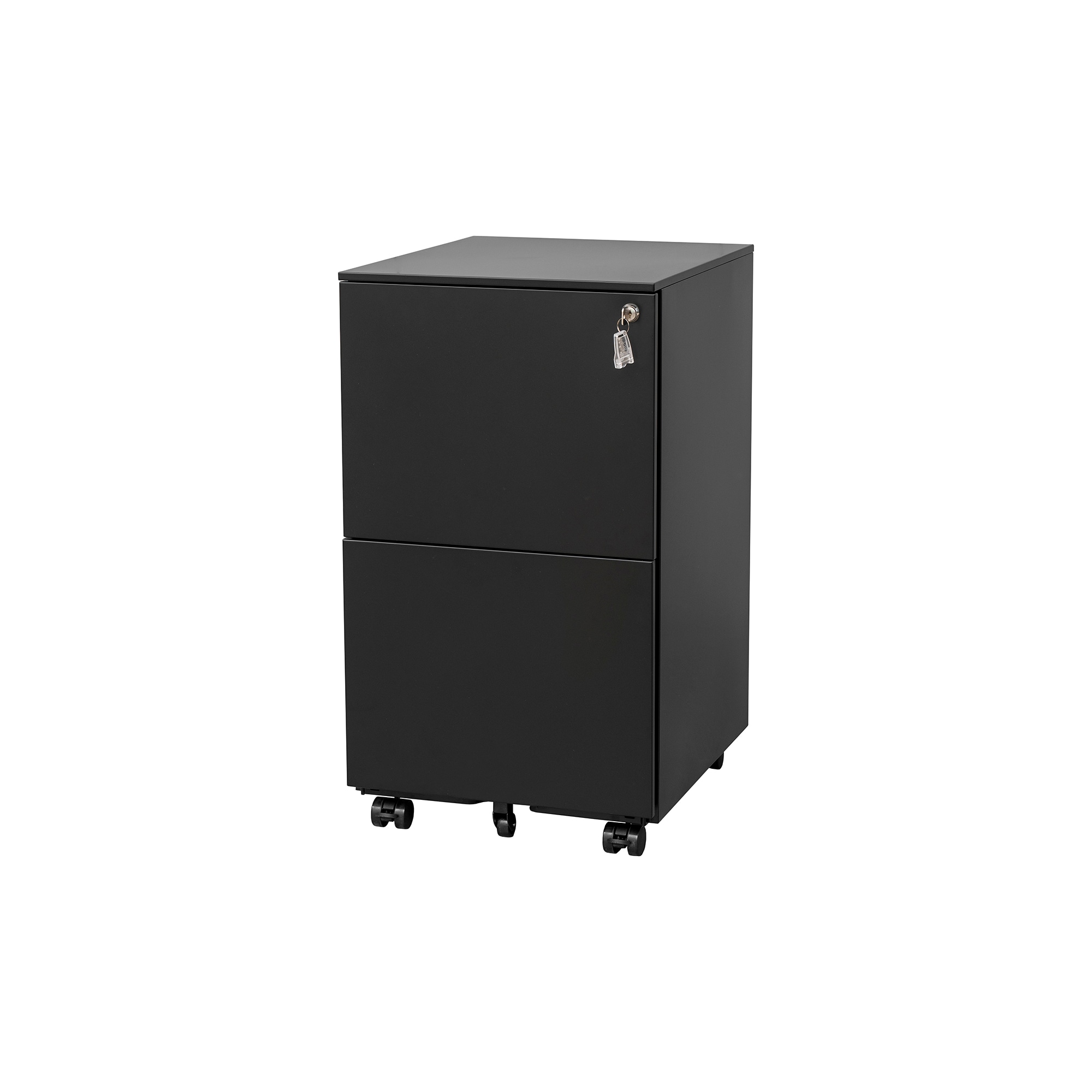 Sumyeg FF-W29904663 2 Drawer File Cabinet with Lock Black 2 -Drawer 15.35-Inches File Cabinet