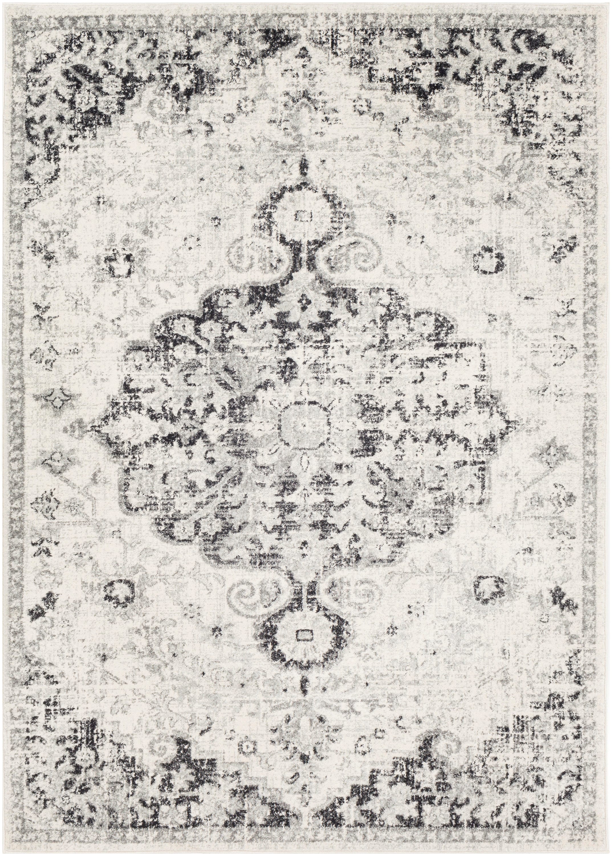 Reversible Rectangular Easy Care Black Synthetic Rug