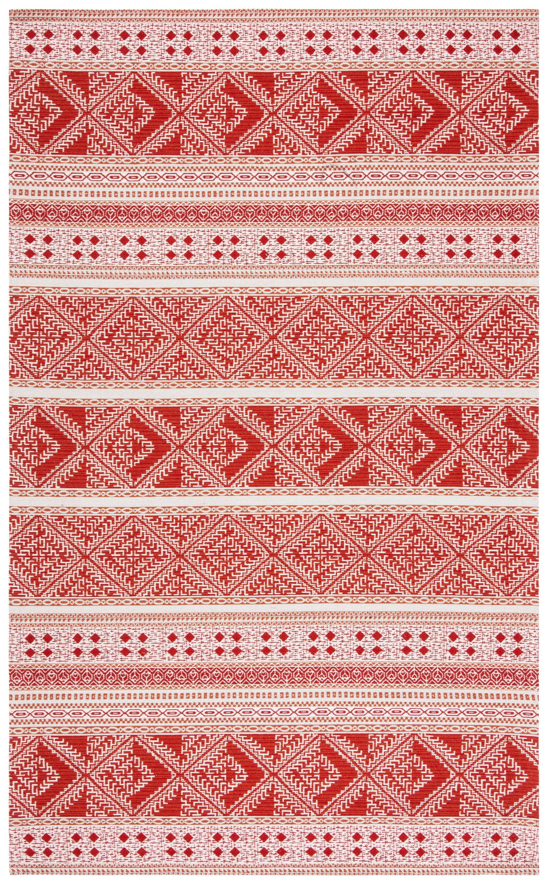 Safavieh CLV717P-5 Classic Vintage Massouma 5 x 8 (ft) Polyester Rust Rectangular Indoor Geometric Bohemian/Eclectic Area rug