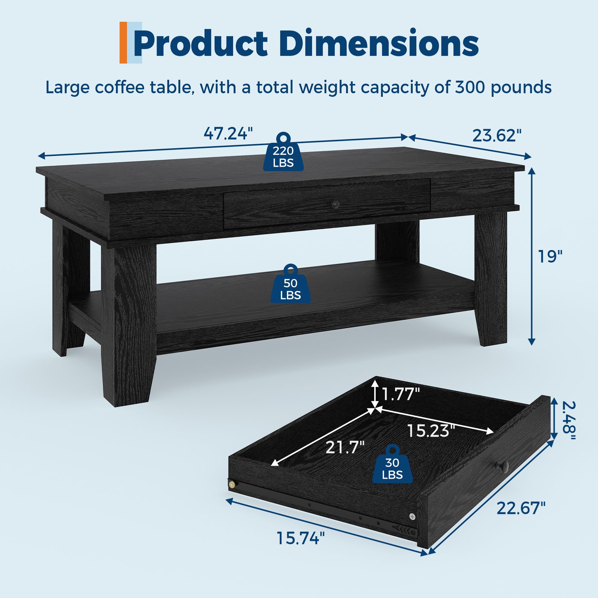 GarveeLife BWR-BM51TOC121 Coffee-Tables - View #7