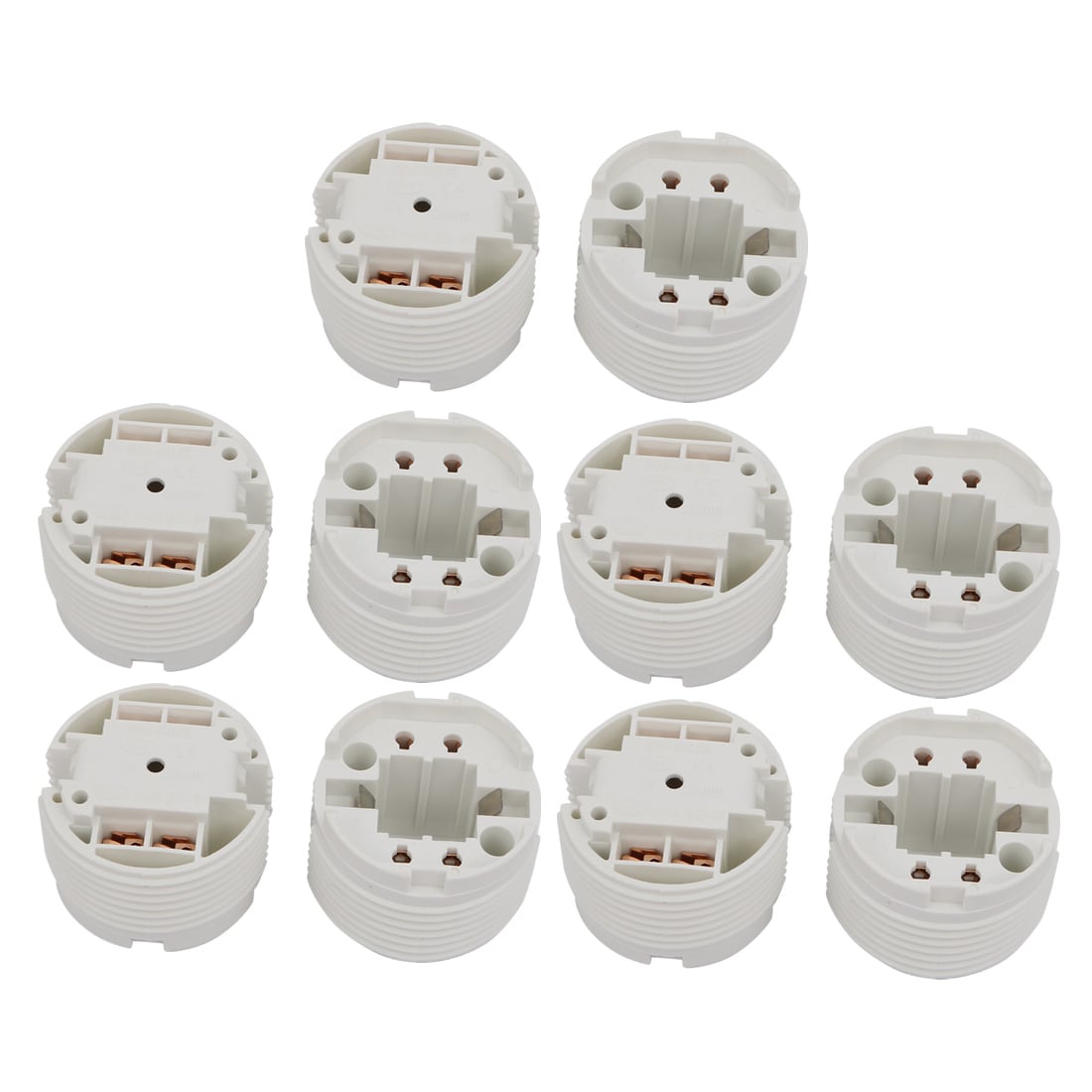 Unique Bargains - 10pcs F448Q AC 500V 2A G24 Base H Light Socket Fluorescent Tube Lamp Holder