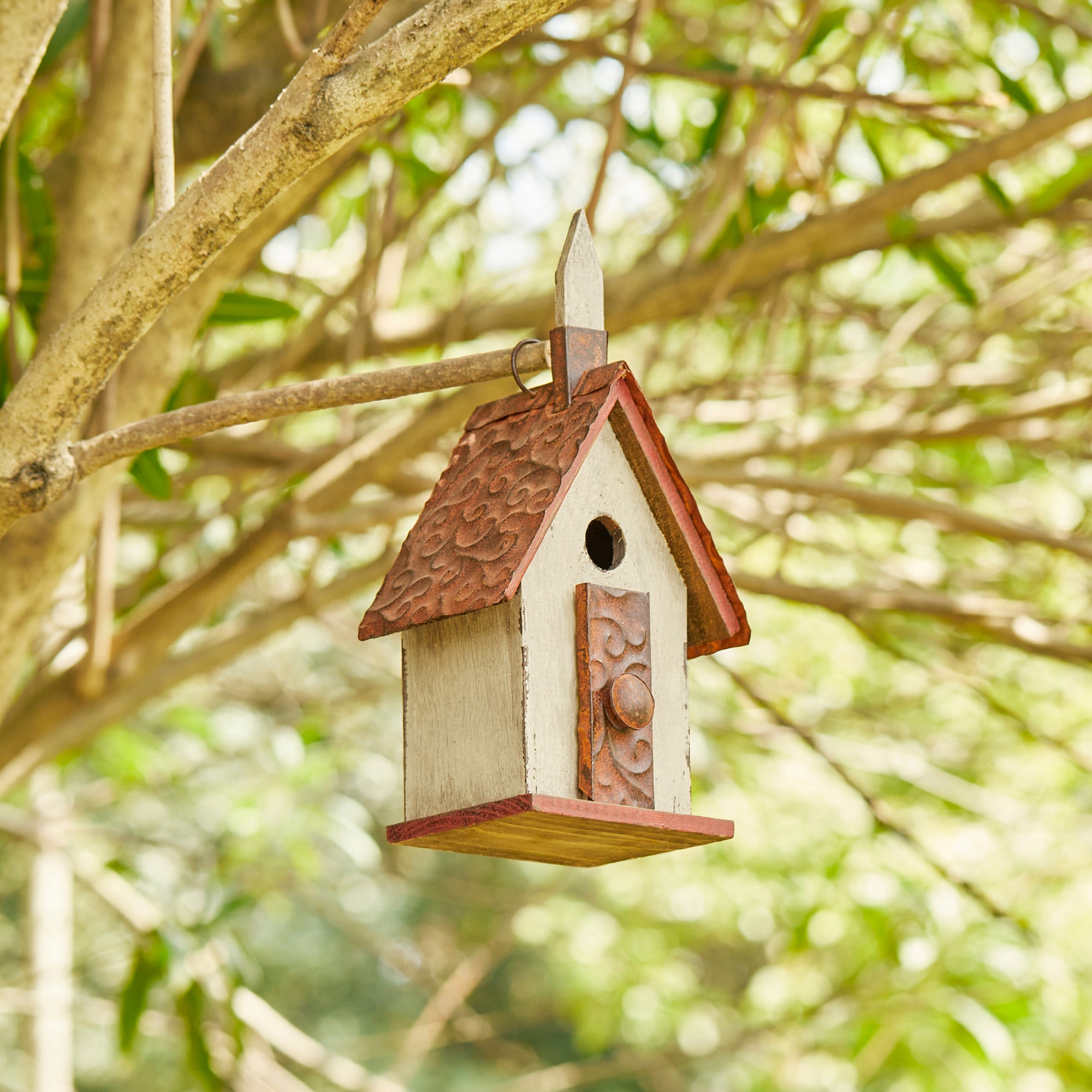 Glitzhome 14-in H Multi Wood Decorative Bird House At Lowes.com