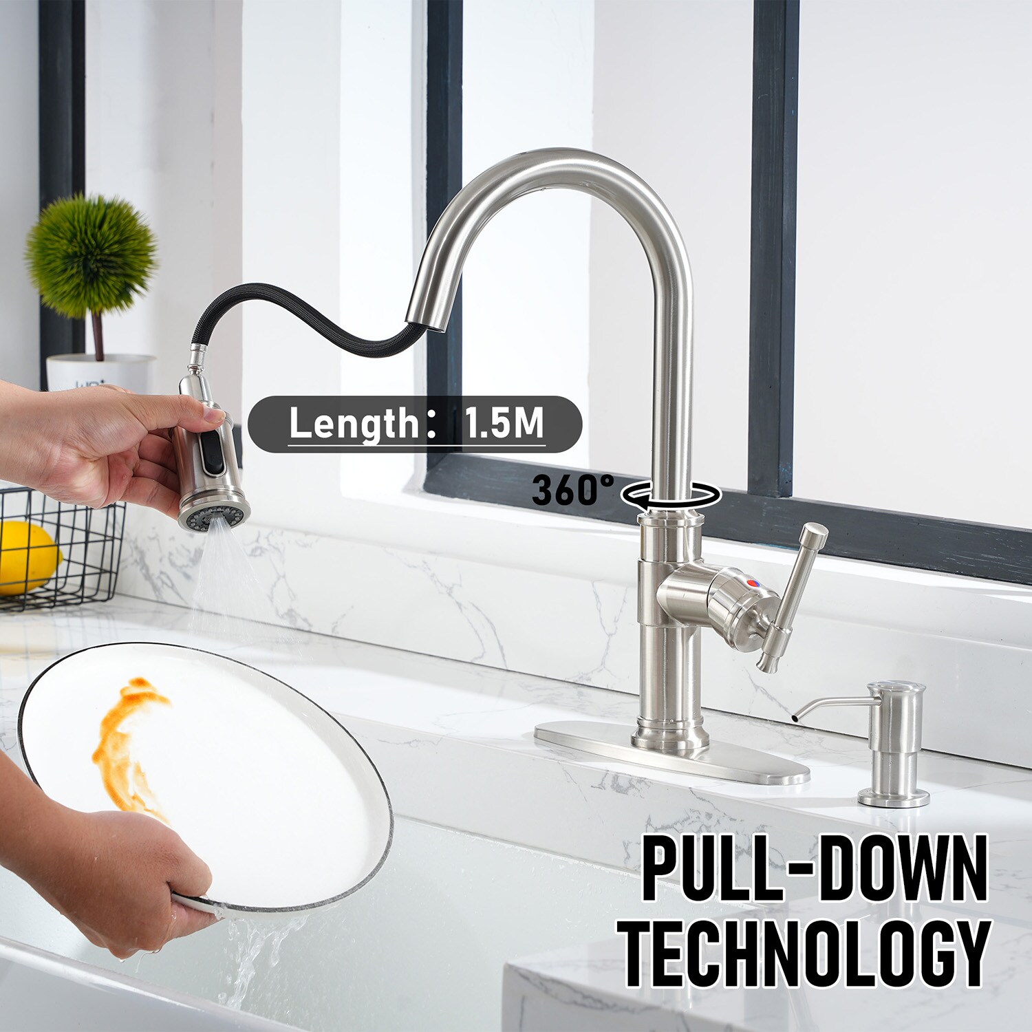 Mondawe OR-403G-DG Kitchen-Faucets - View #4