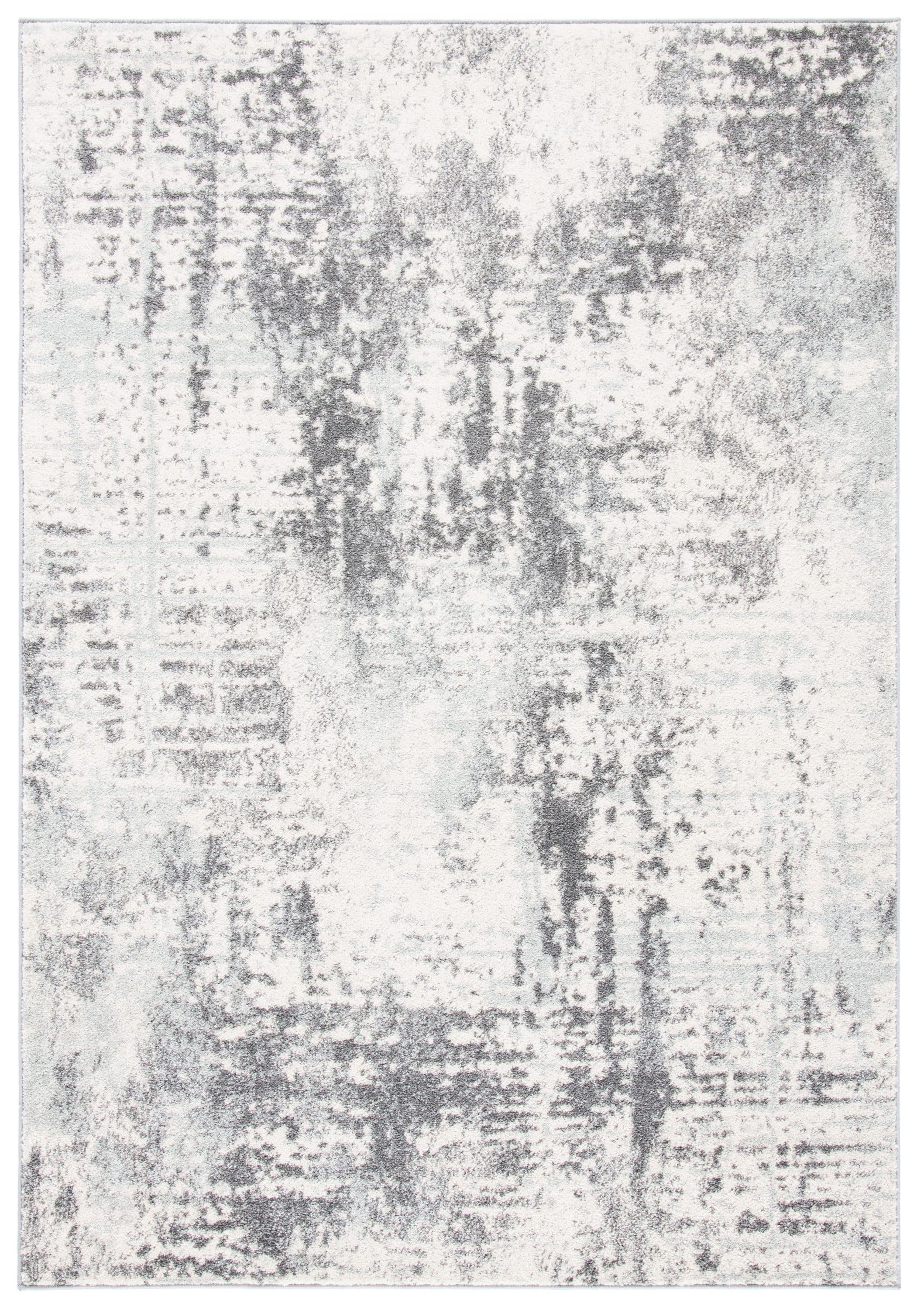 Safavieh TUL232B-8 Tulum Armande 8 x 10 (ft) Loomed Polypropylene Ivory/Charcoal Rectangular Indoor Distressed/Overdyed Bohemian/Eclectic Area rug