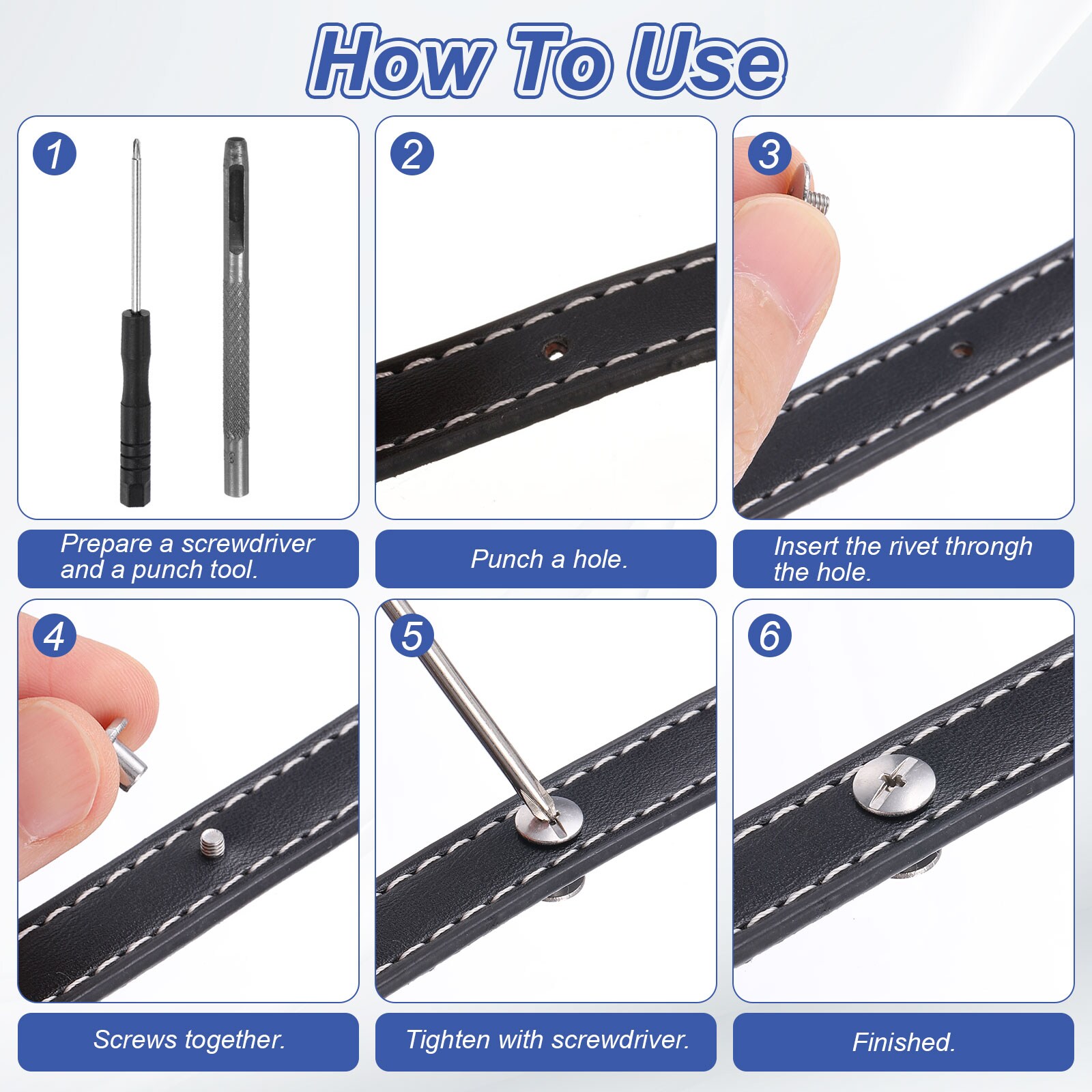 Harfington 40set Chicago Screw M4x5mm 3mm Length Metal Phillips Nail ...