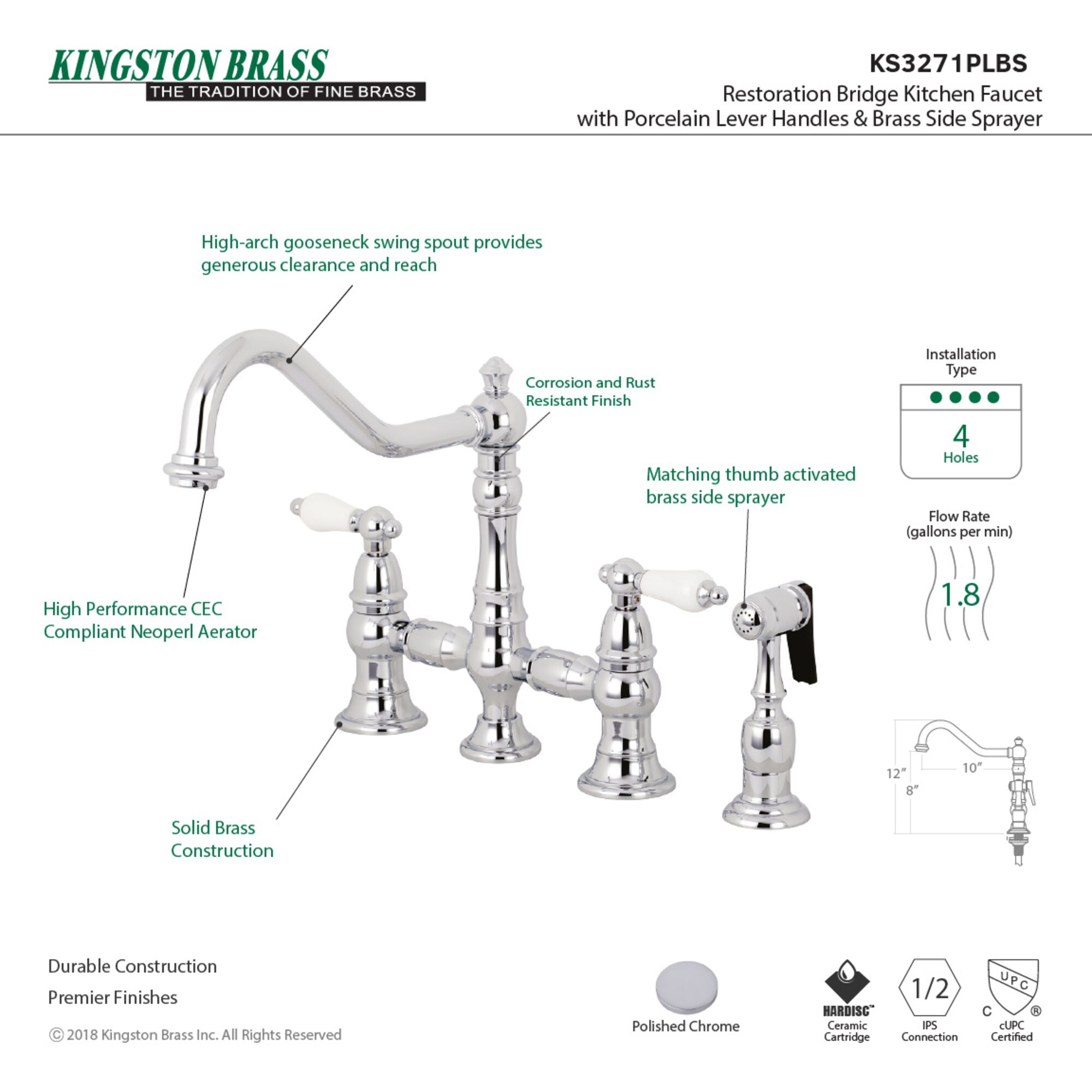 Kingston Brass WLKS3271PLBS Kitchen-Faucets - View #3