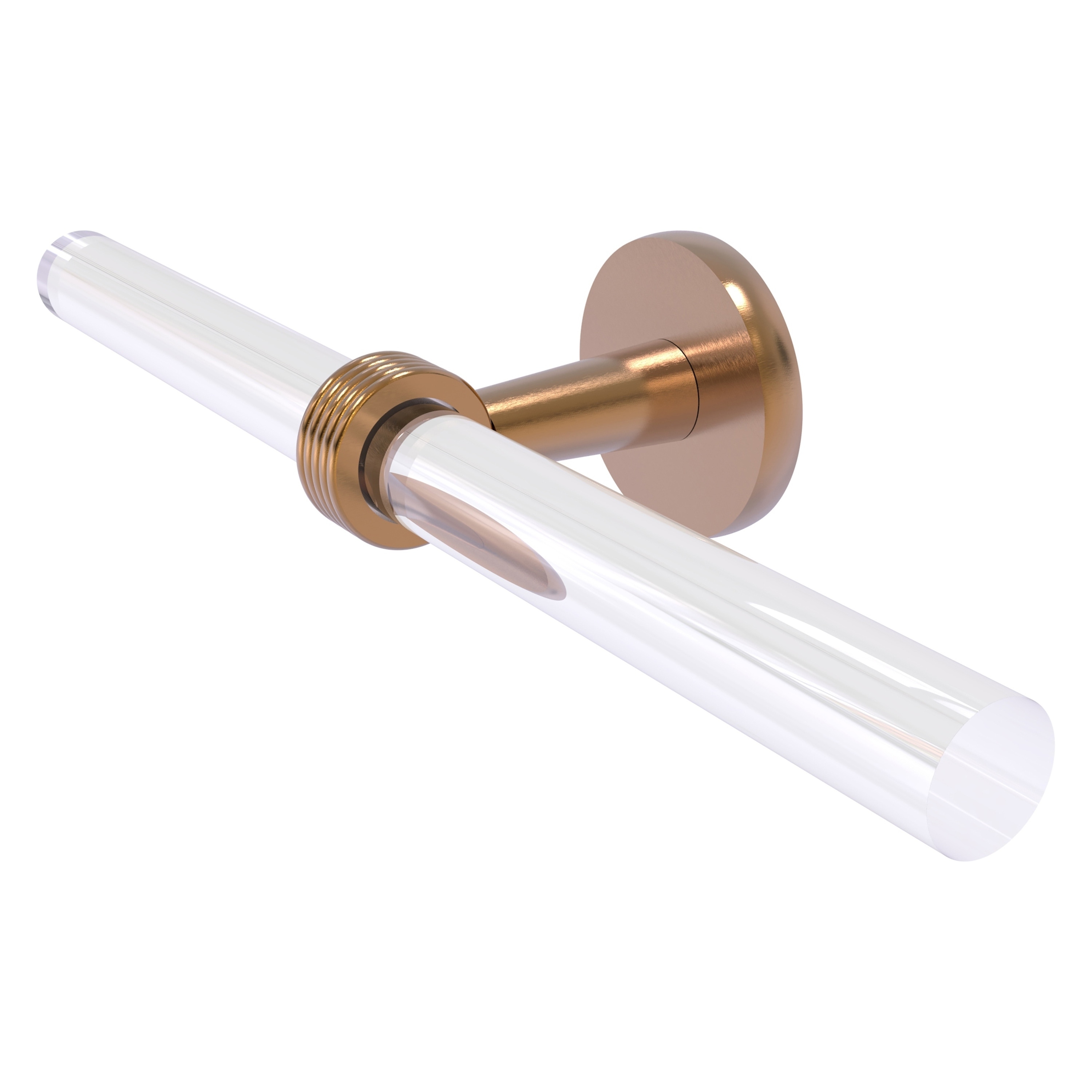 Allied Brass CV-HTBG-2-BBR Clearview 18-in Brushed Bronze Wall mount Double Towel Bar