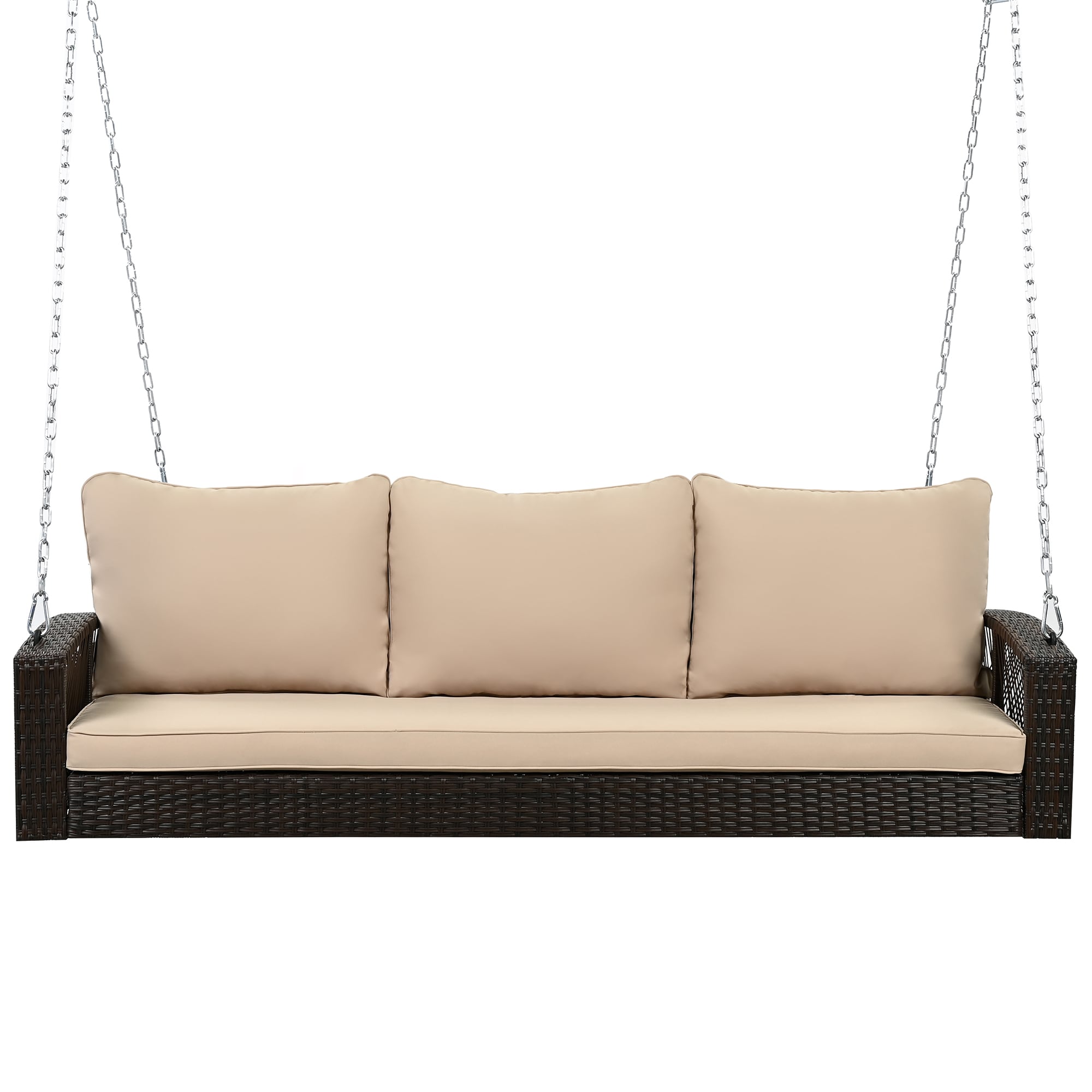 Bybafun YA3800048 3 -person Brown Outdoor Swing