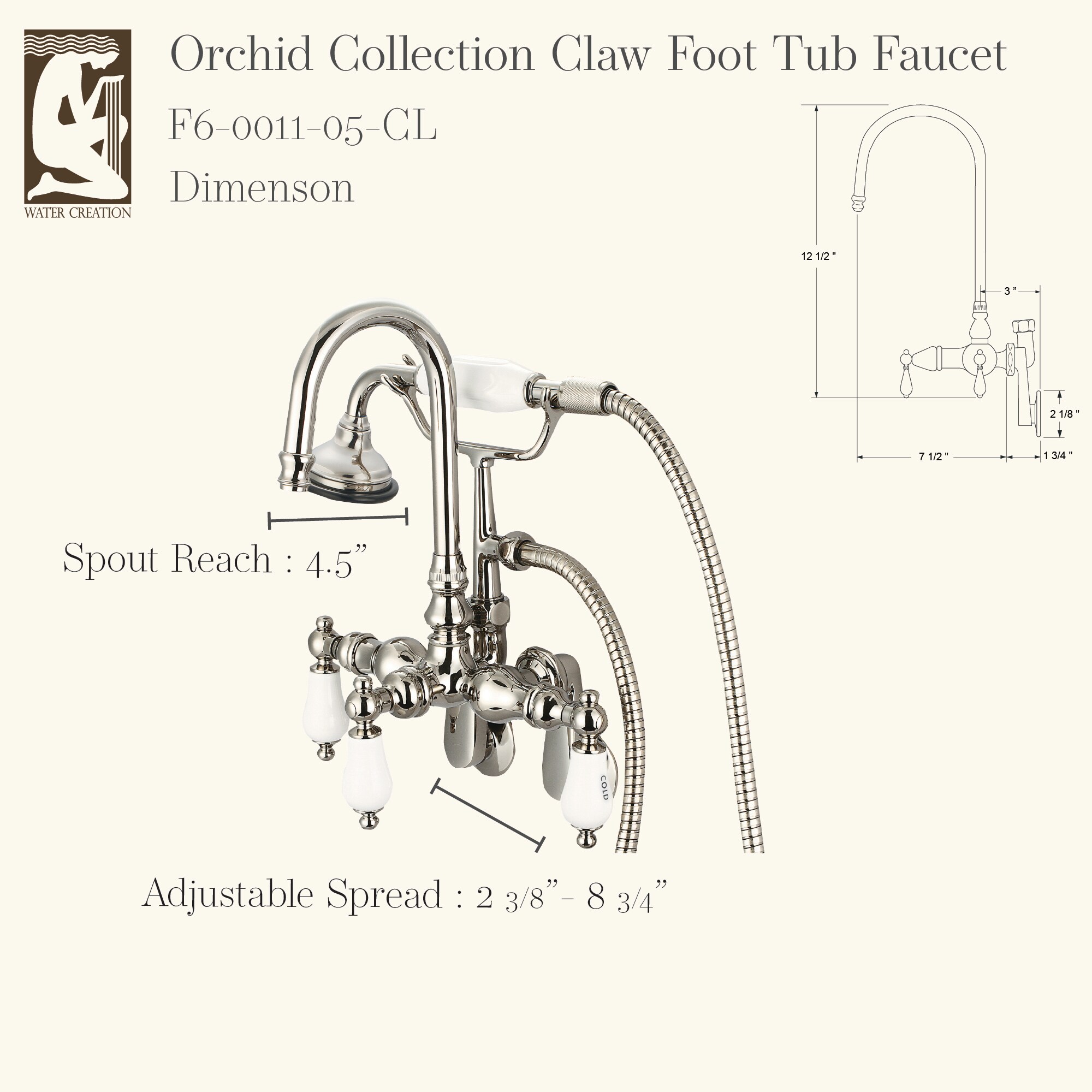 Water Creation F6-0011-05-CL Roman-Tub-Faucets - View #4
