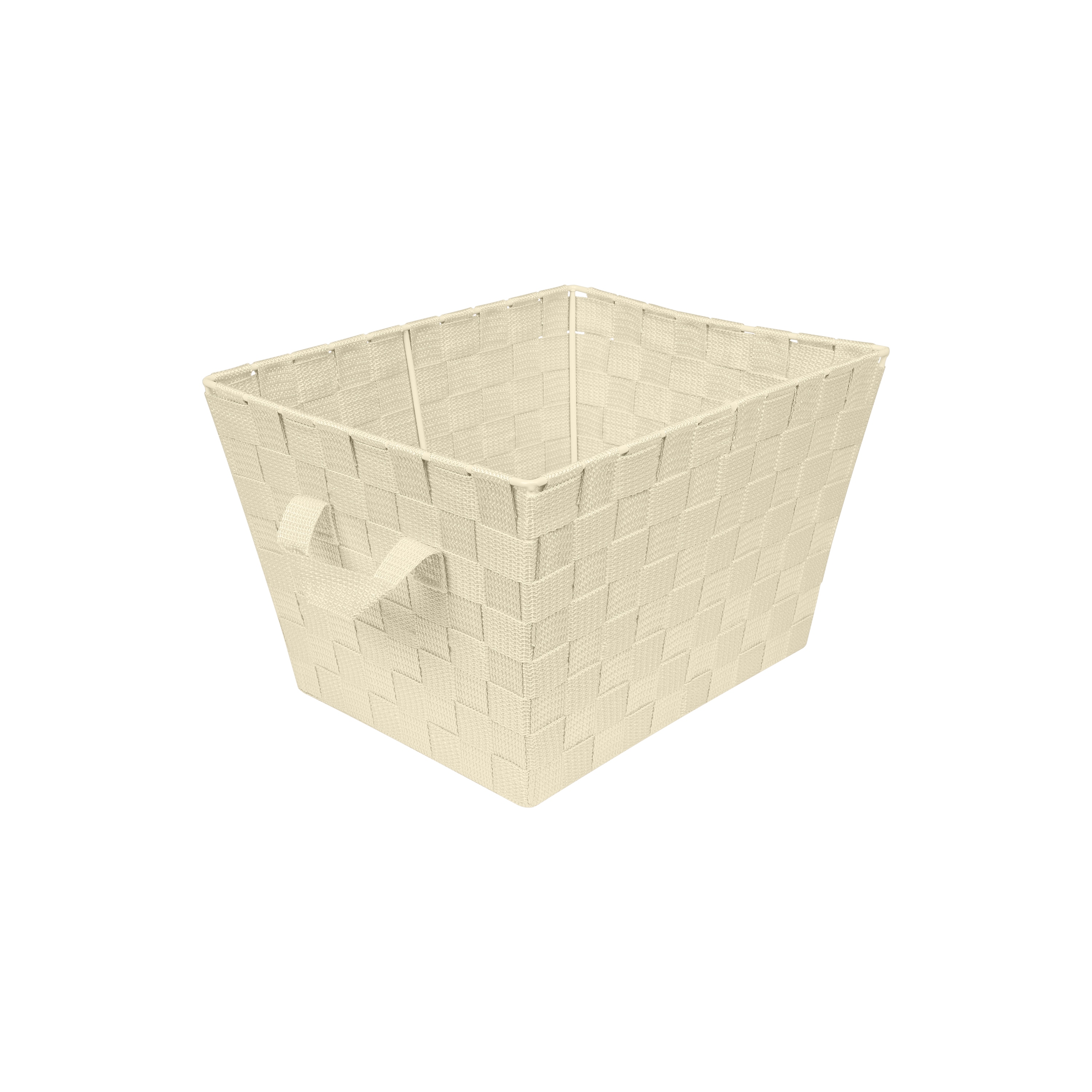 Simplify 25092-IVORY ( 12-in W x 8-in H x 10-in D ) Ivory Polypropylene Basket