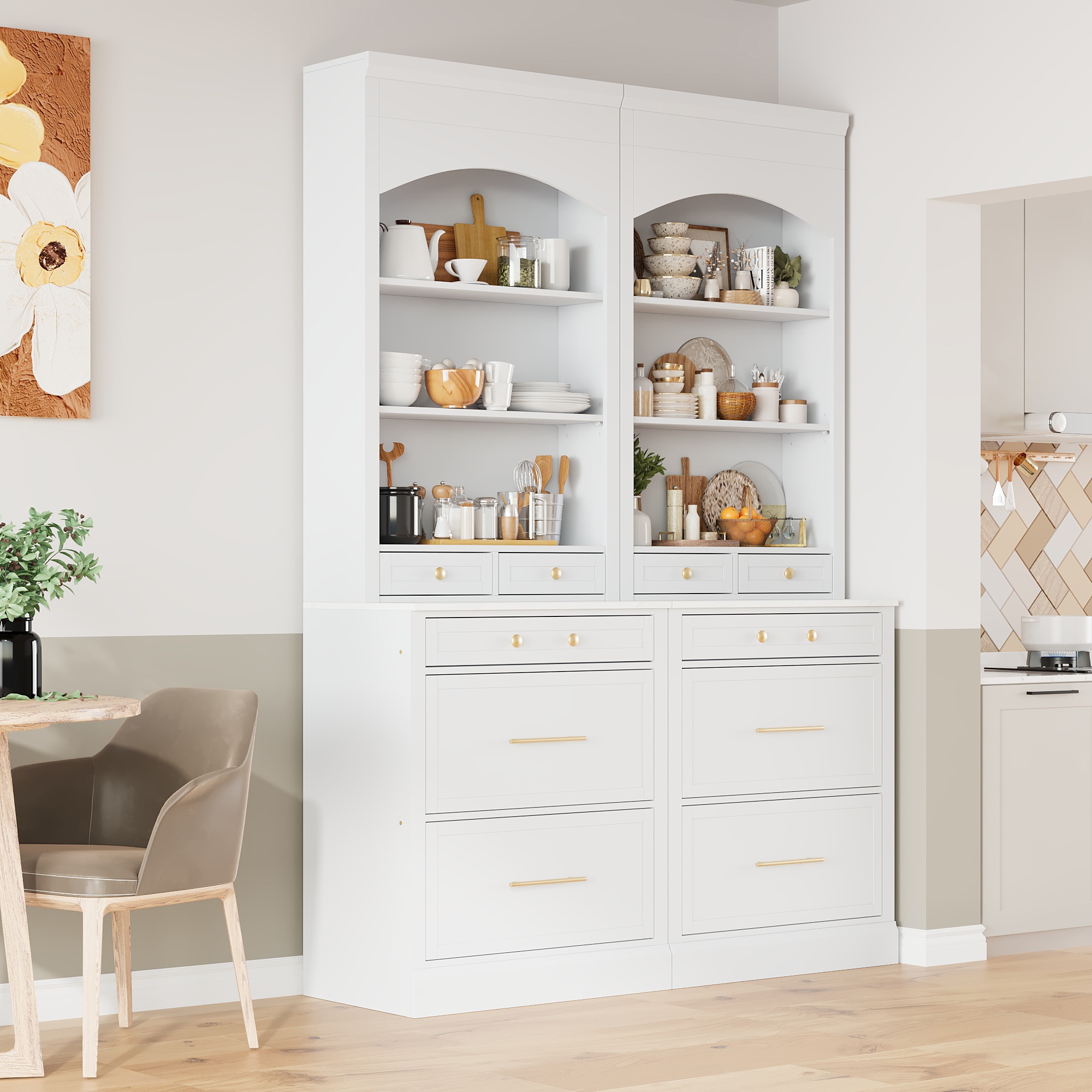 SINOFURN SYA010517WT Dining-Kitchen-Storarge - View #7