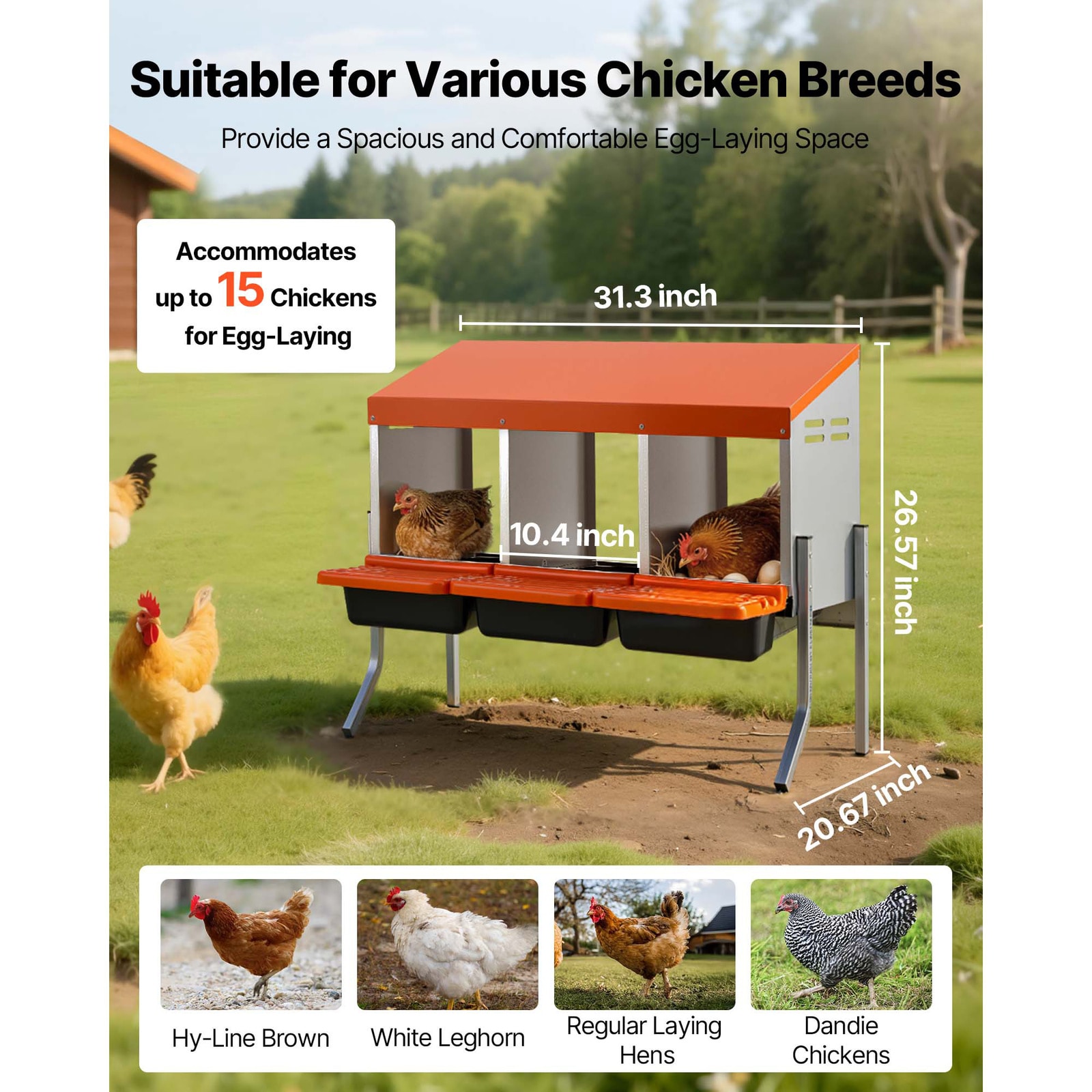Mecale YAS-3AMPMX Chicken-Coops-Rabbit-Hutches - View #3