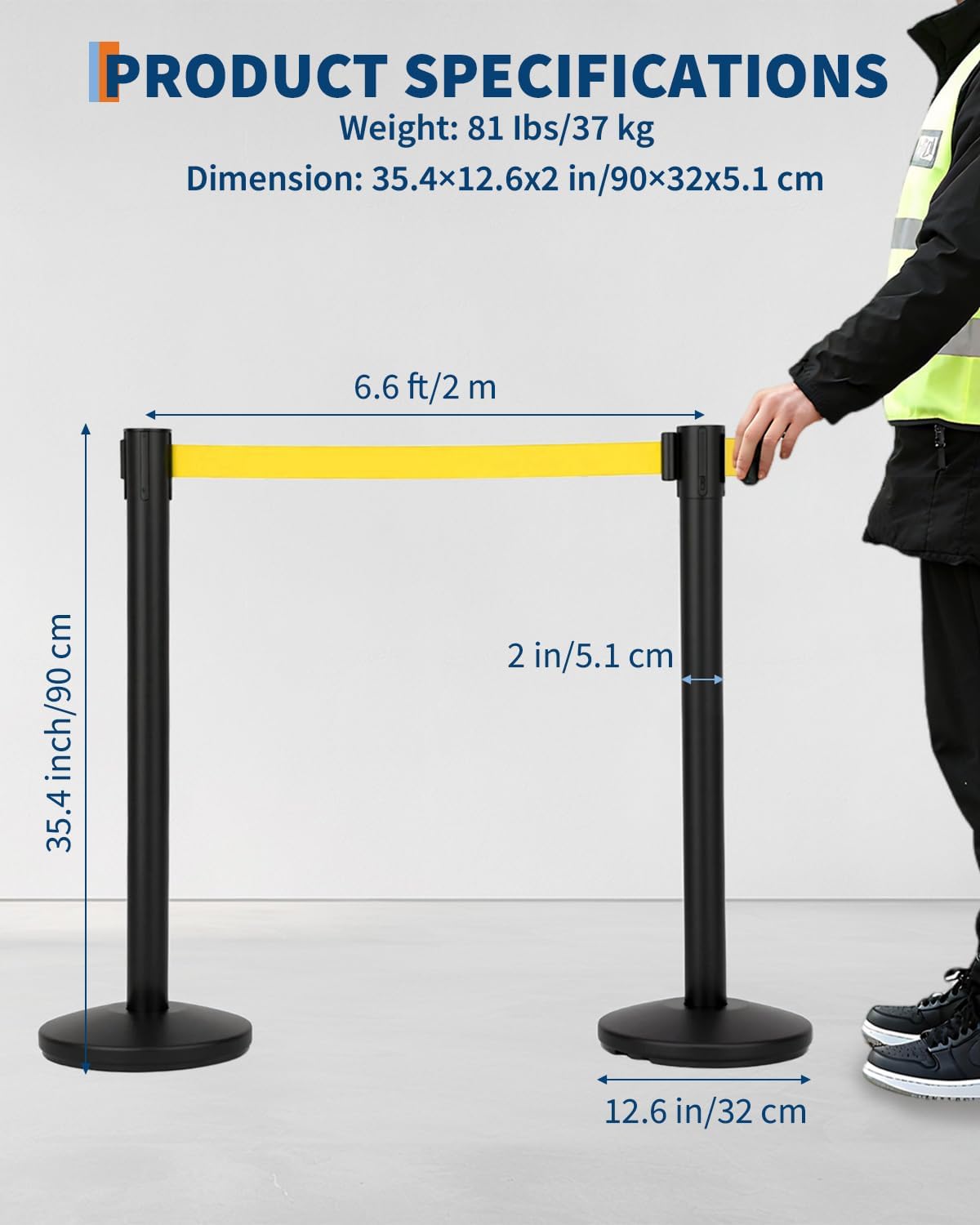 GAOMON Q2KPGGE706ES Commericial-Crowd-Control-Barriers - View #7