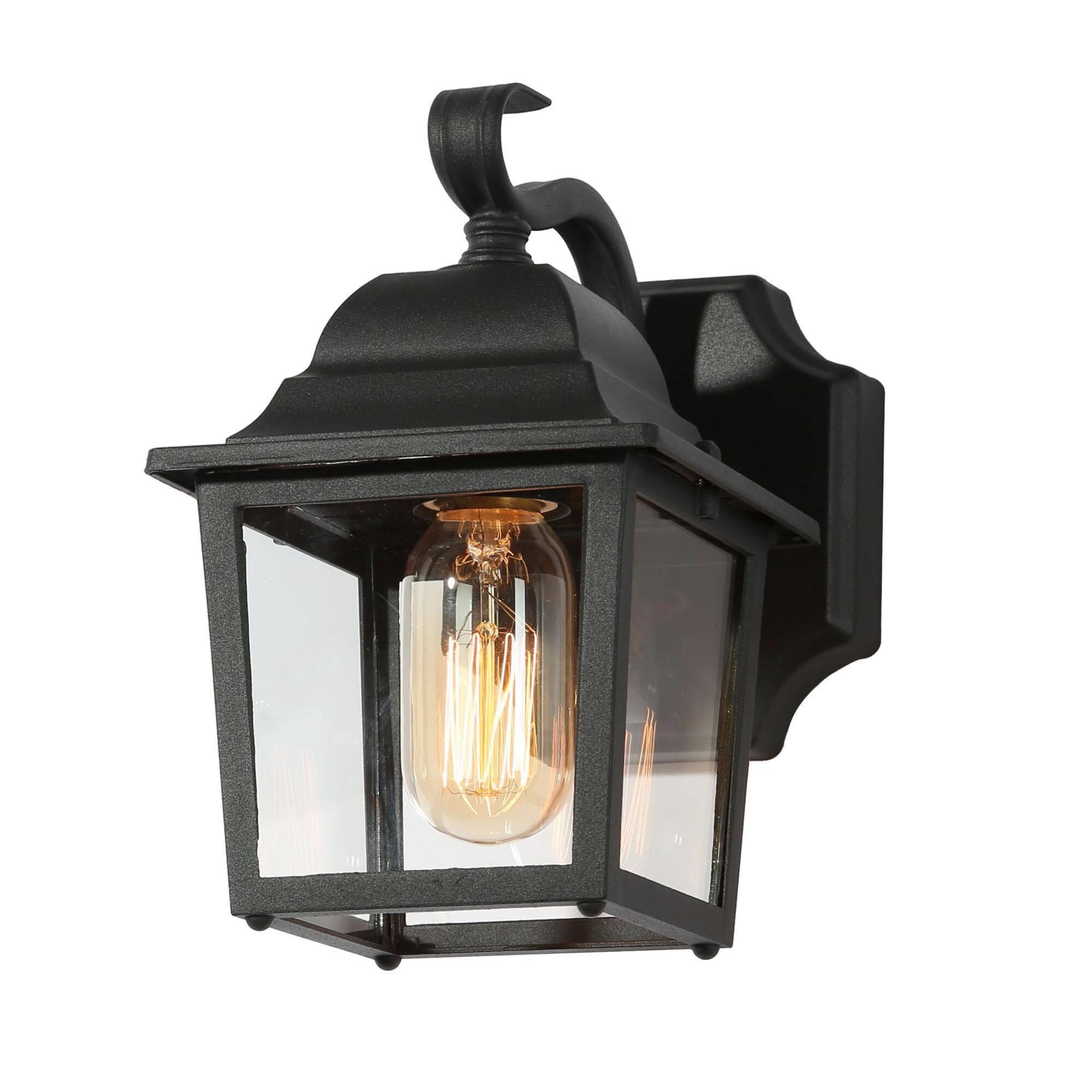 Uolfin 3A3UVJ-LWS2755D-V8 2 -Pack 1 -Light 8-in H Matte Black Hardwired Outdoor Wall Light