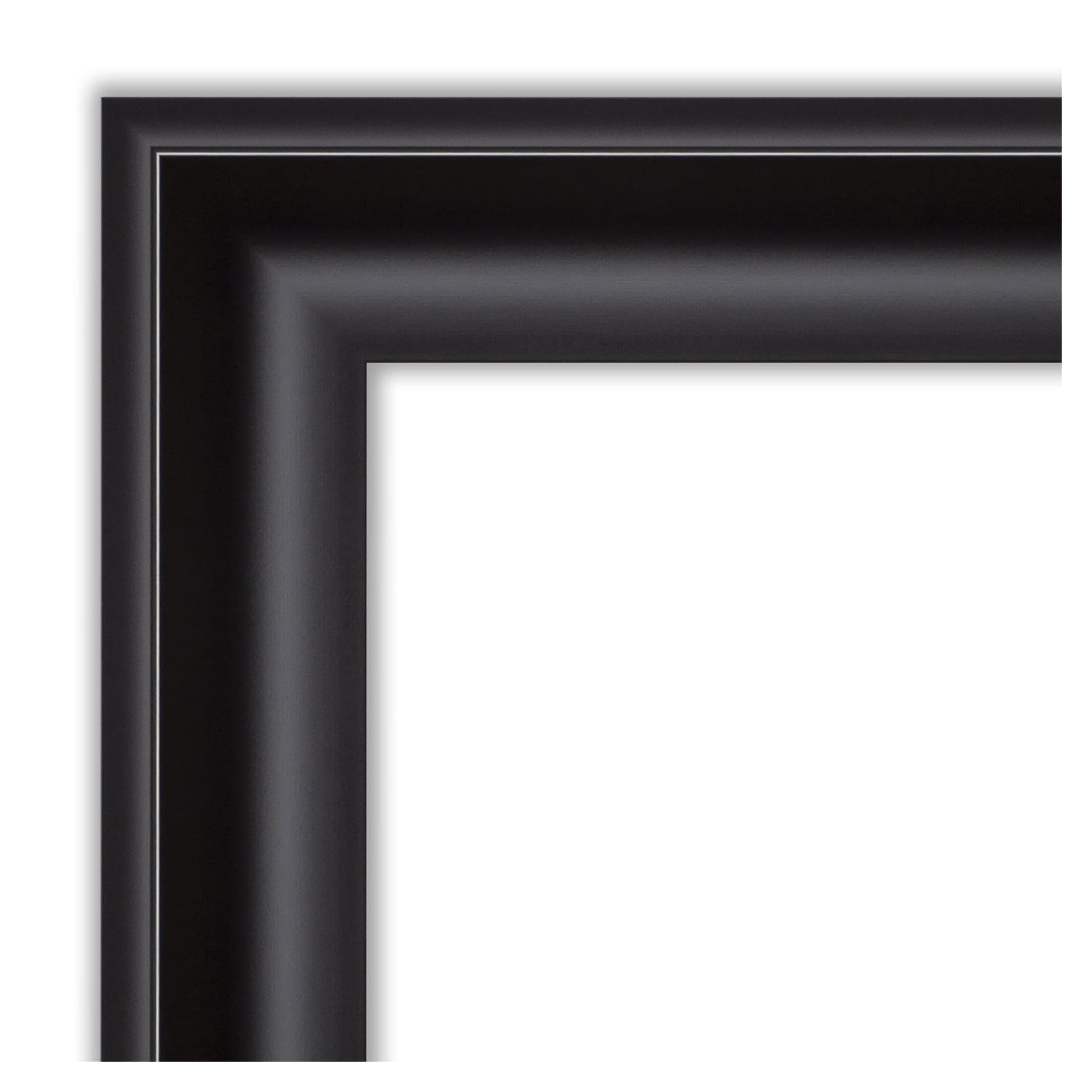 Grand Black Narrow Framed Rectangular Wall Mirror