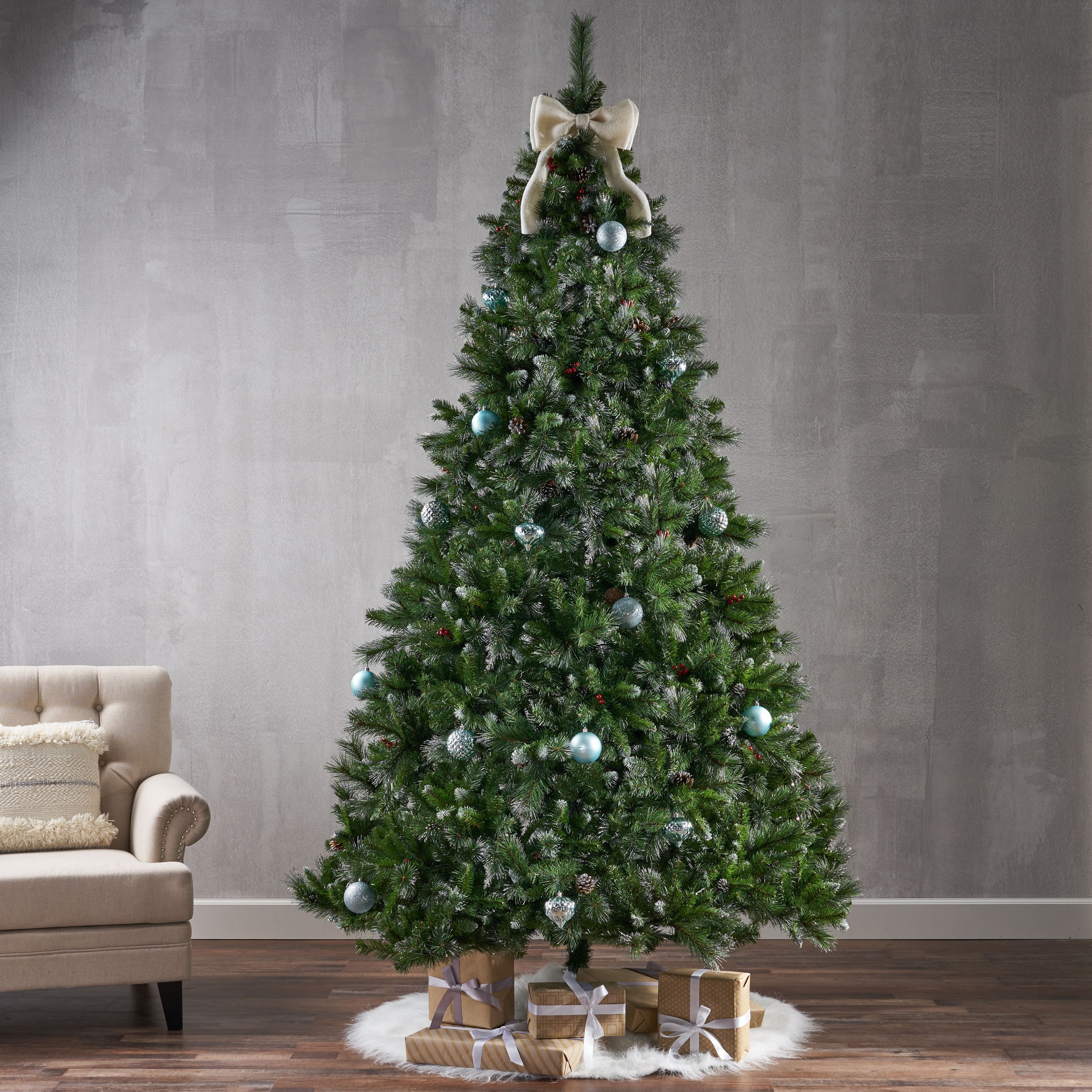 AAZJ NBC-CM64197UL 9-Feet Bristle pine Pencil Artificial Christmas Tree