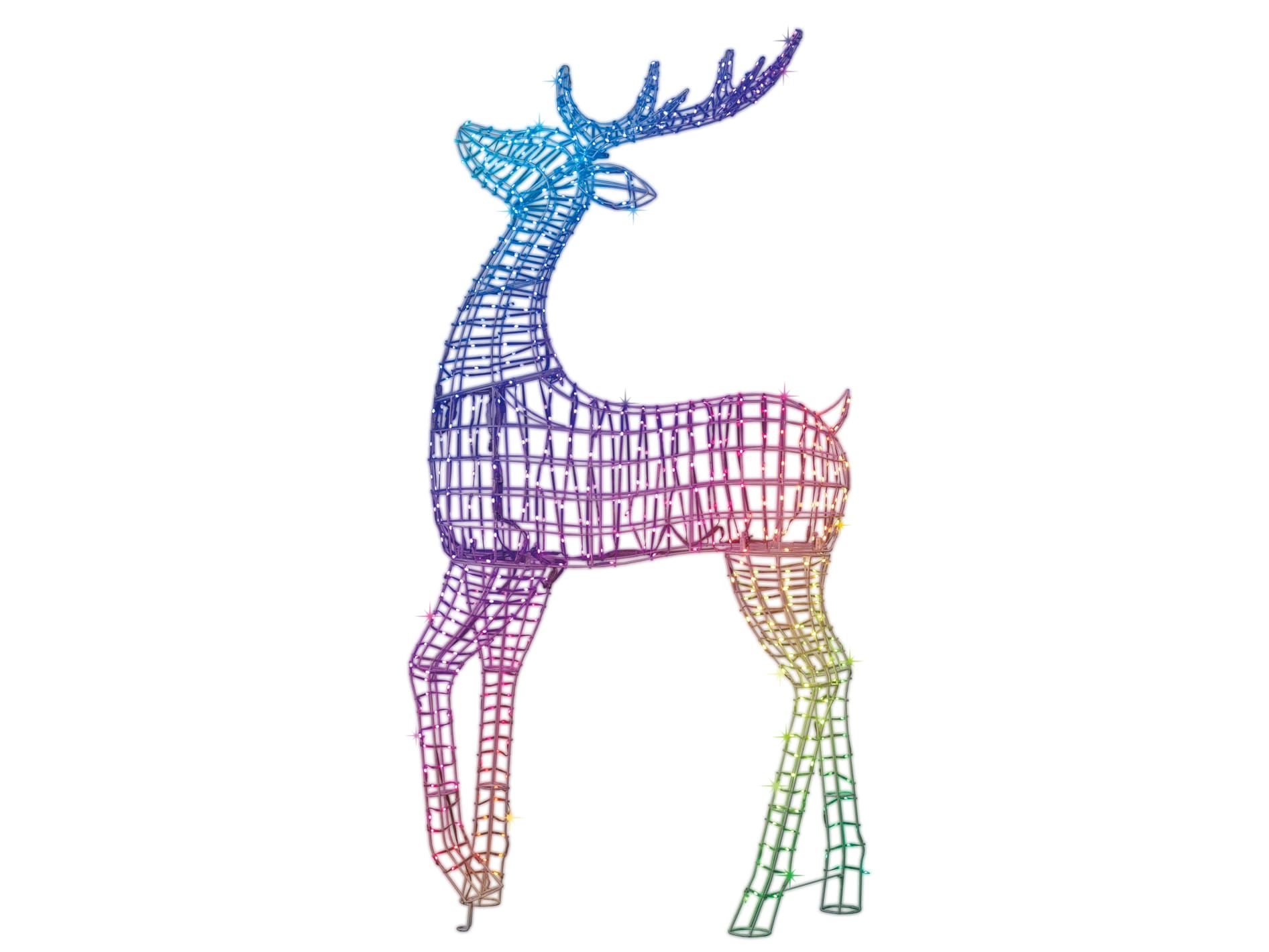 GE 72147LO 72-in Freestanding Reindeer Free standing decoration with Color changing LED Lights
