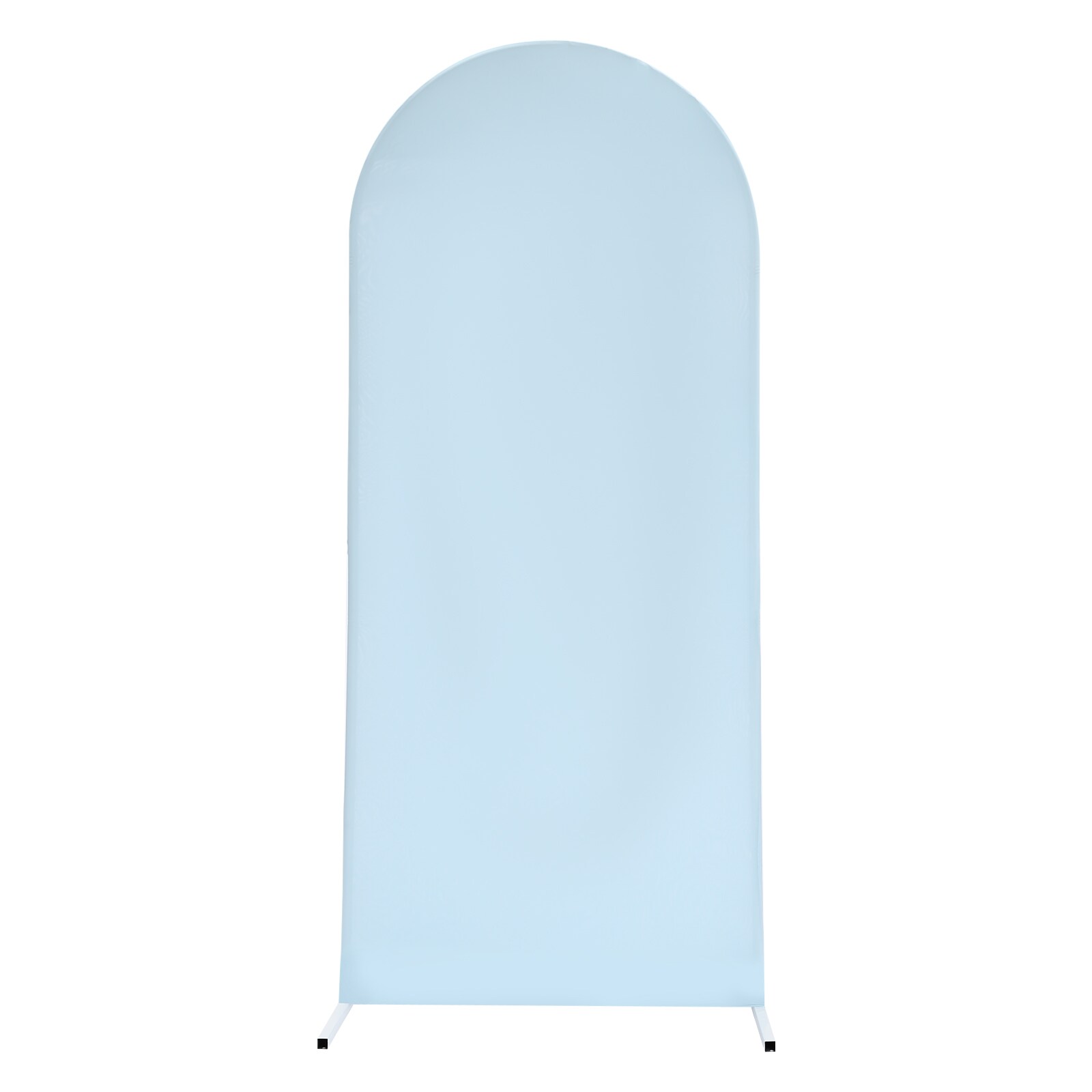 CNCEST YLJHKT-002000 2.62-ft W x 5.91-ft H Arched Blue Background with White Arch for Party Steel Garden Arbor