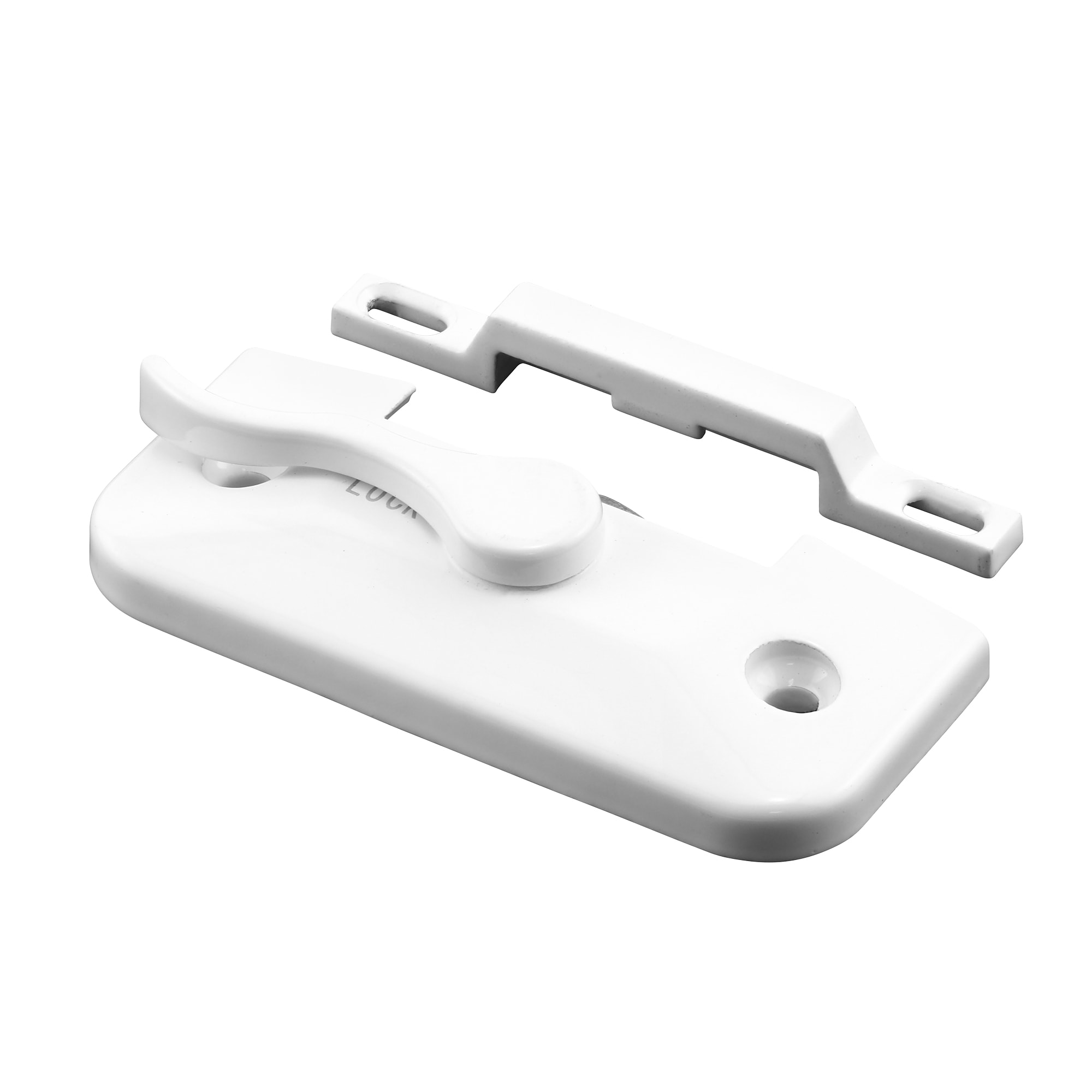 Prime-Line 2-1/4-in 2-5/16-in White Die-cast Sliding Window Sash Lock #F 2898
