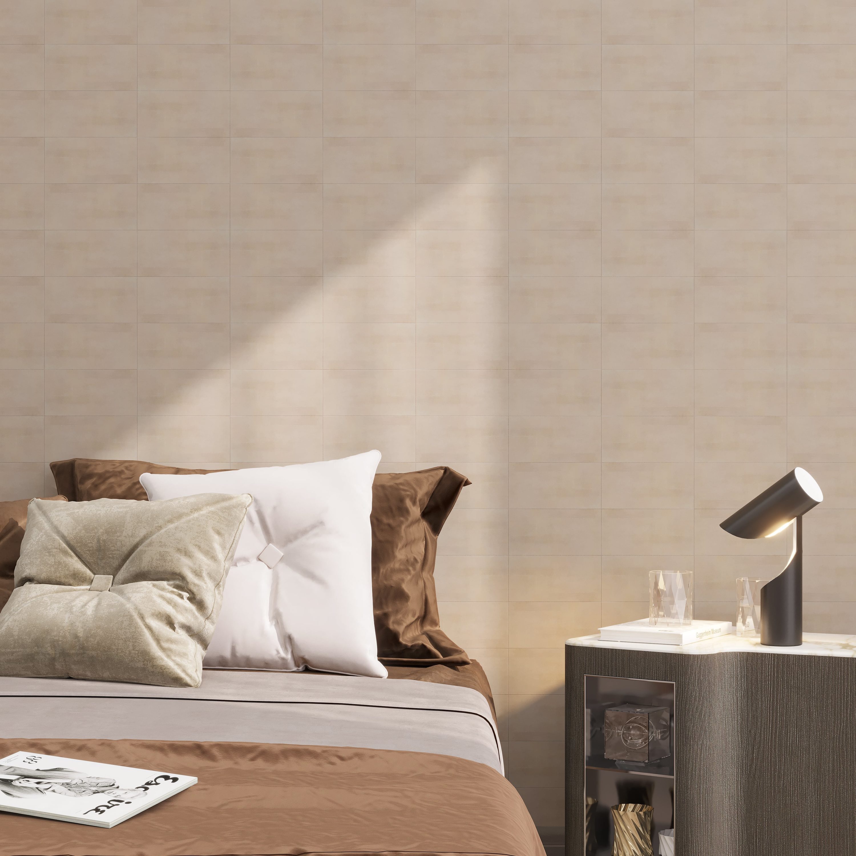 Sequoia Brown 4'' x 8'' PVC Peel and Stick Subway Tile