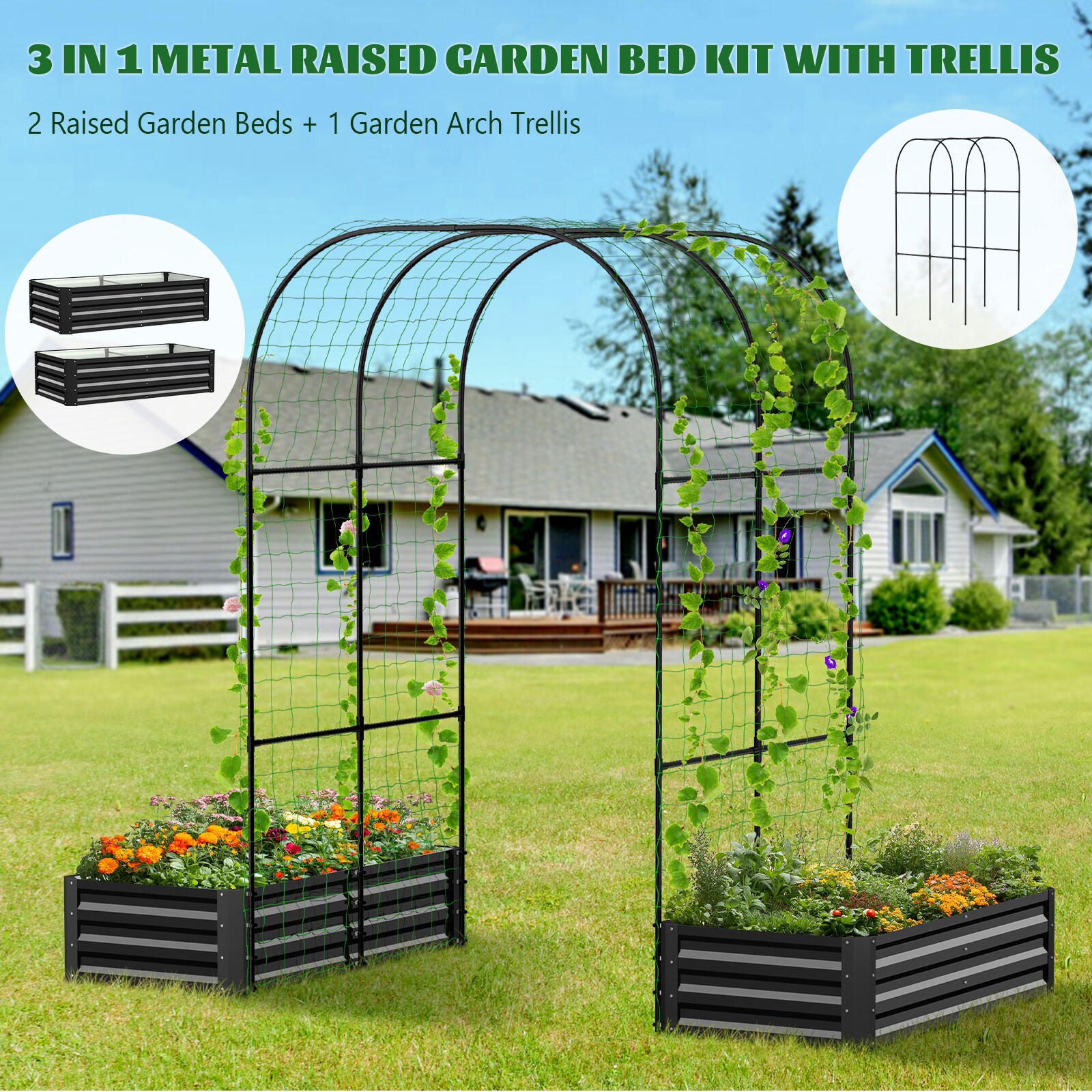 DOCRED I1600242-BK-S-LS2 Raised-Garden-Beds - View #9