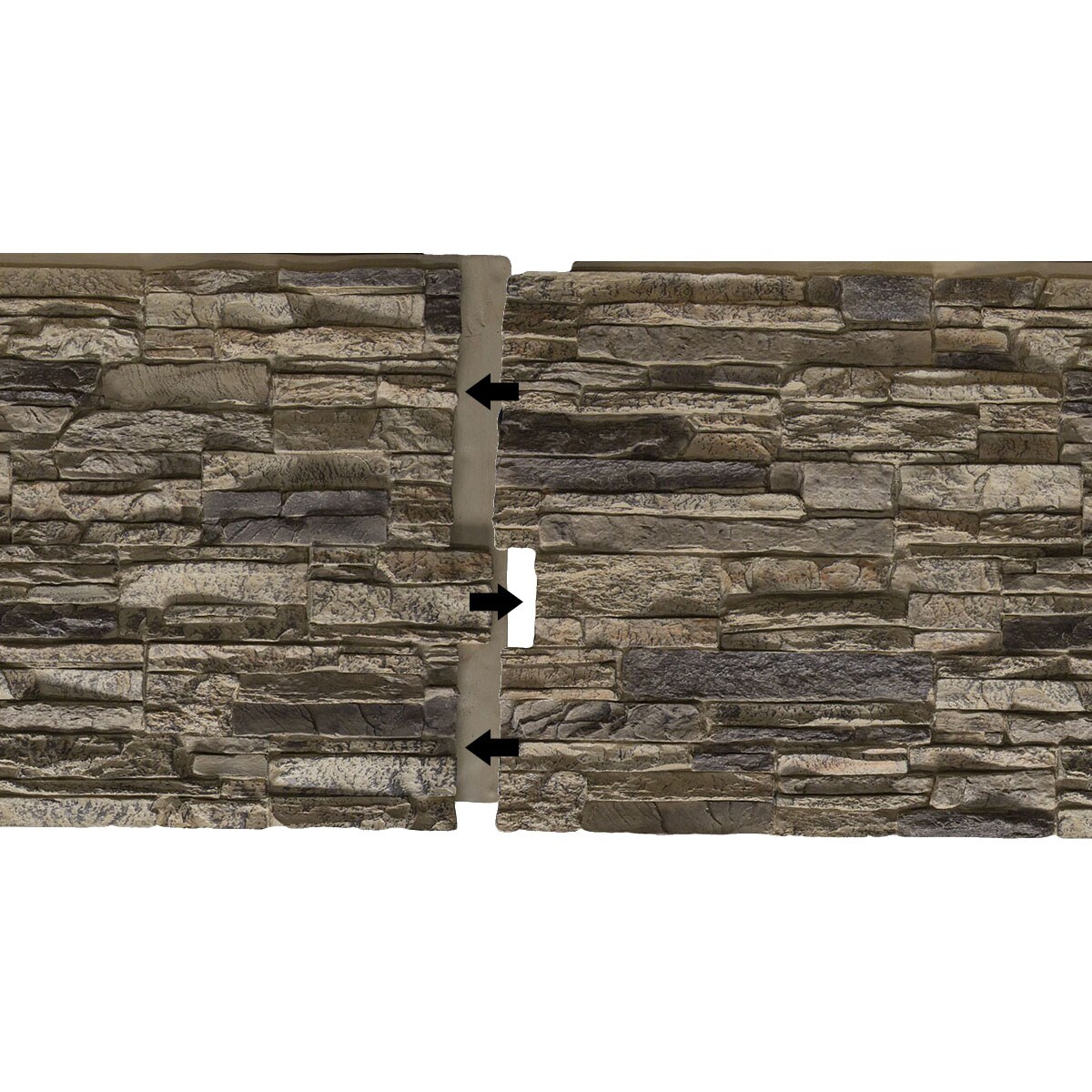 Ekena Millwork Acadia Ledge Stacked Stone 8-sq ft Canyon Brown Faux ...