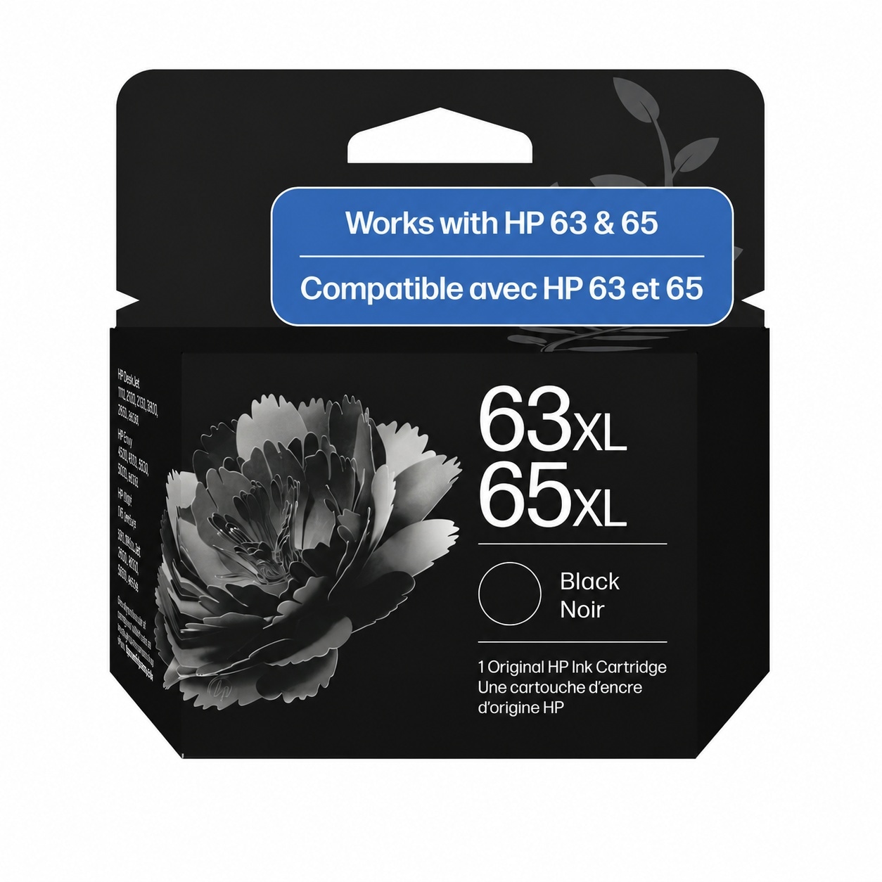 Adrinfly  High Yield Black Ink Cartridge Compatible with 63XL and 65XL for DeskJet Envy and OfficeJet Series Printers durable