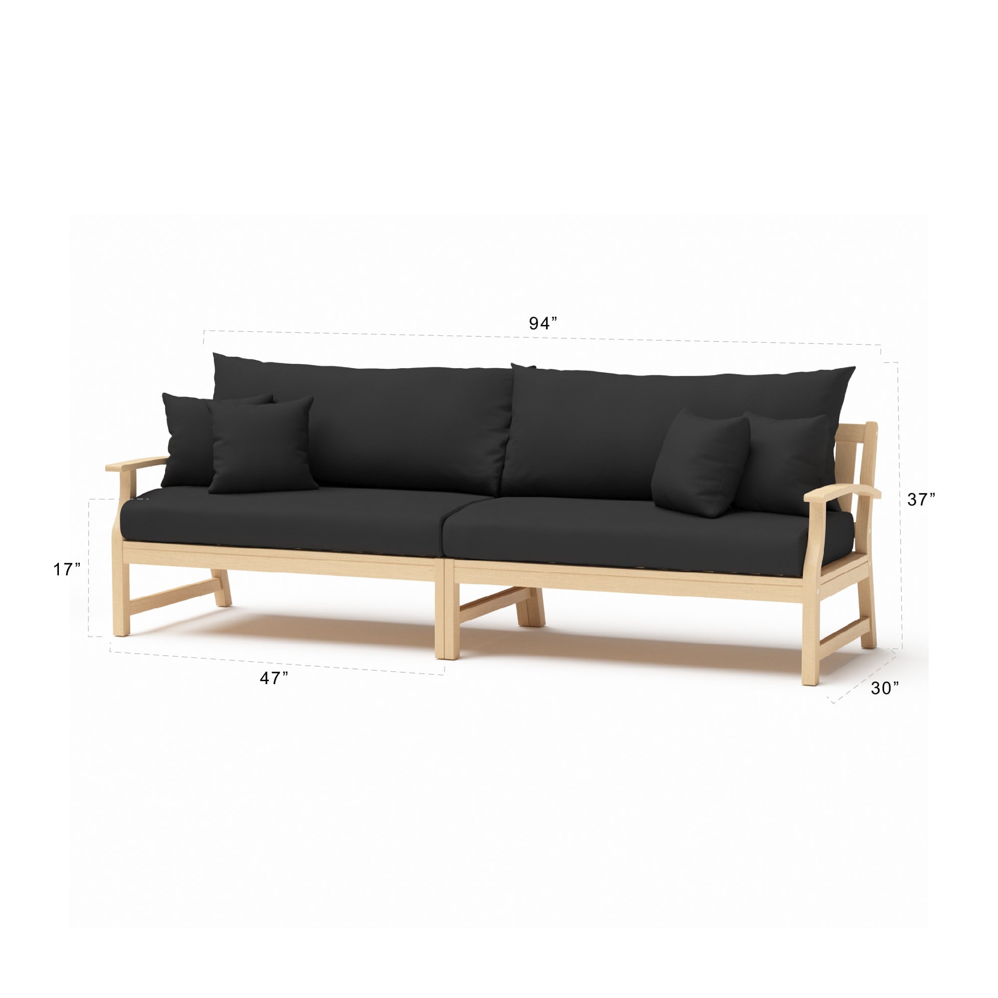 RST Brands OP-AWSOF96-KPR-SLT-K Patio-Sofas-Daybeds - View #8