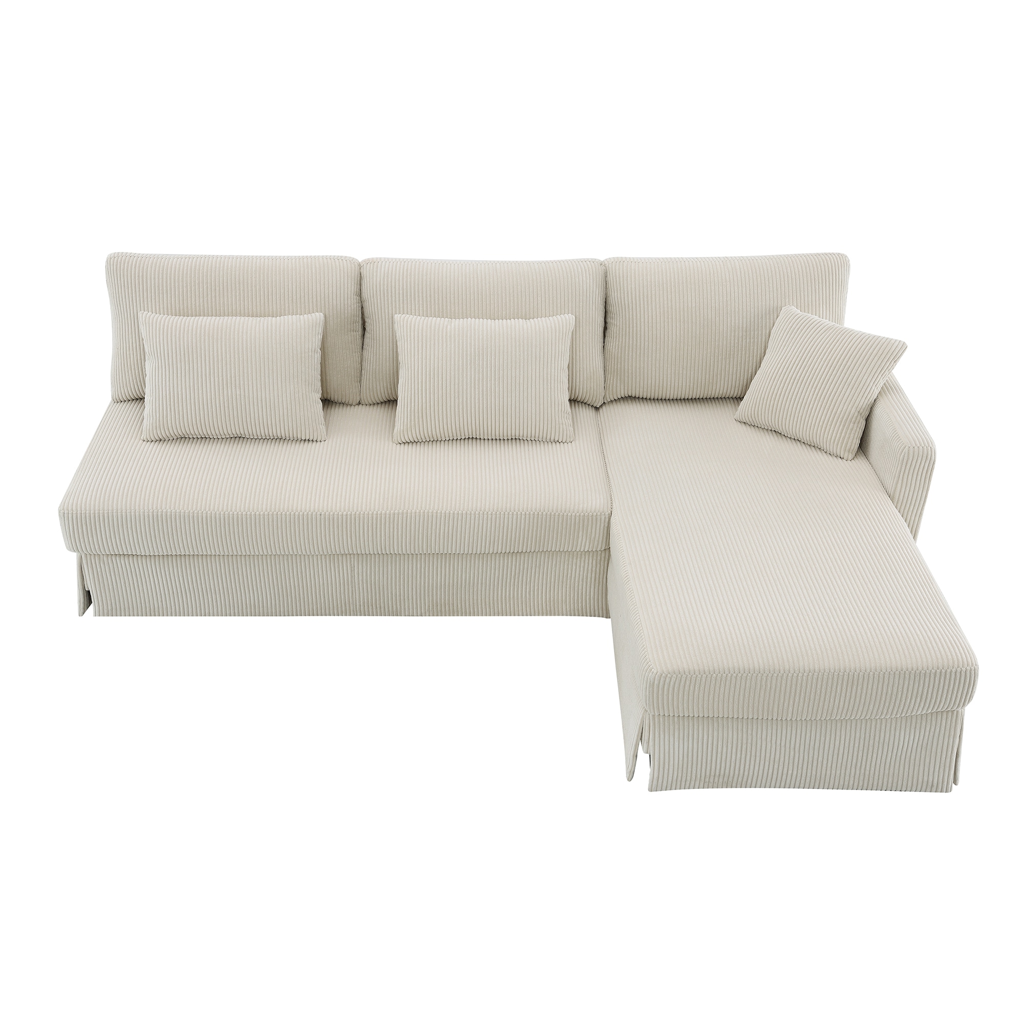 Bybafun YA3700315 87-Inches Modern Beige Sofa