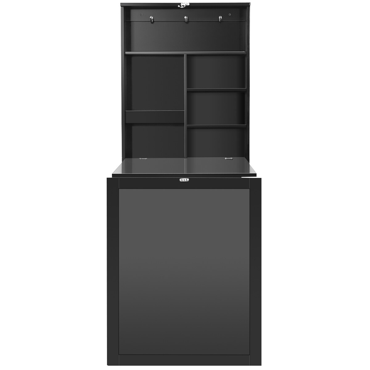 Goplus GYM03638 Black Corner Wall Cabinet 54-in L x 54-in D Decorative Shelf