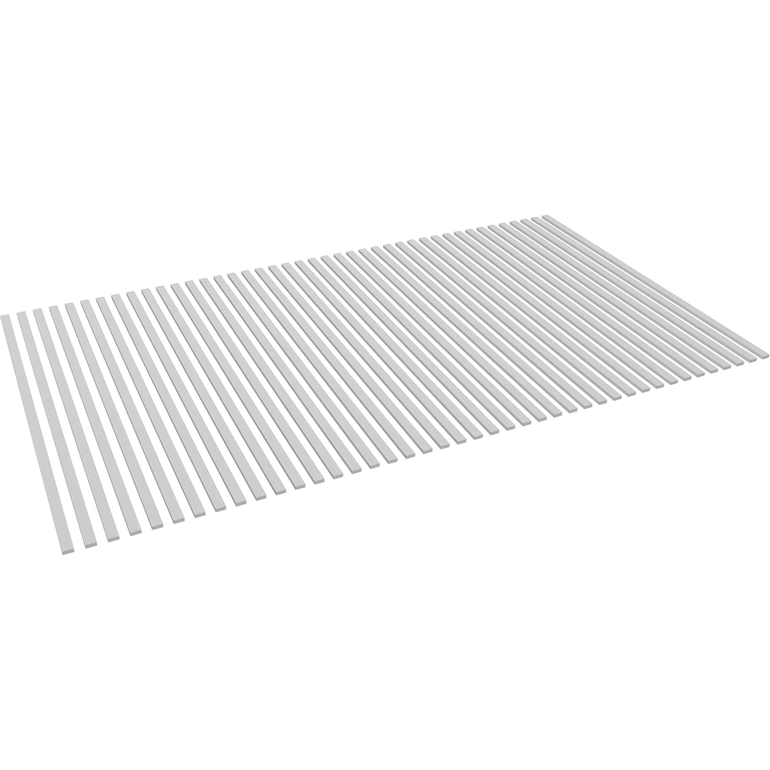 47"H Black and White PVC Slat Wall Panel Kit